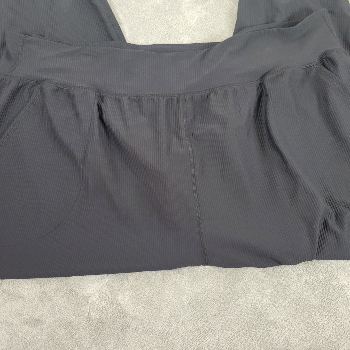 Old Navy Womens Jogger Pants 4X Black Cropped High Rise Pull On BLA3E