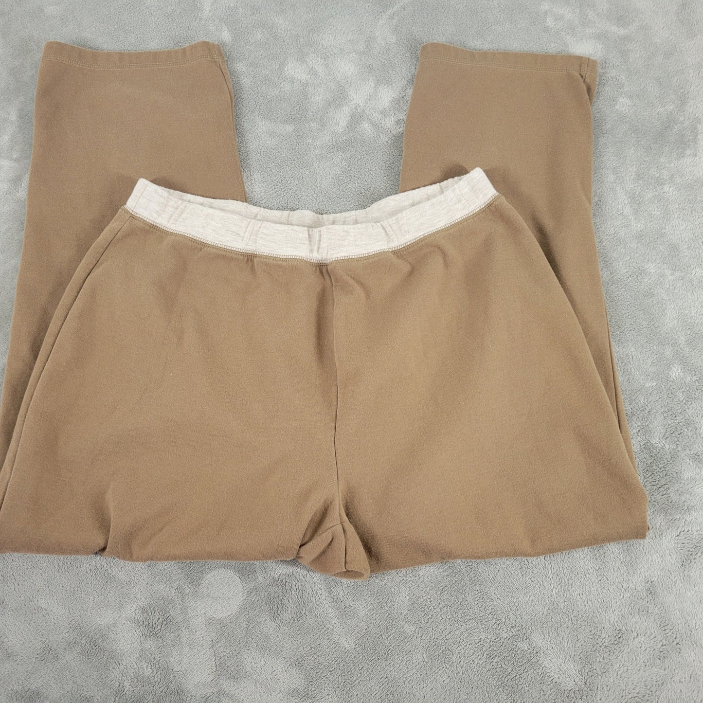 Liz Claiborne Crazy Horse 1X Womens Brown Cropped Pants Elastic Waist BRO20E