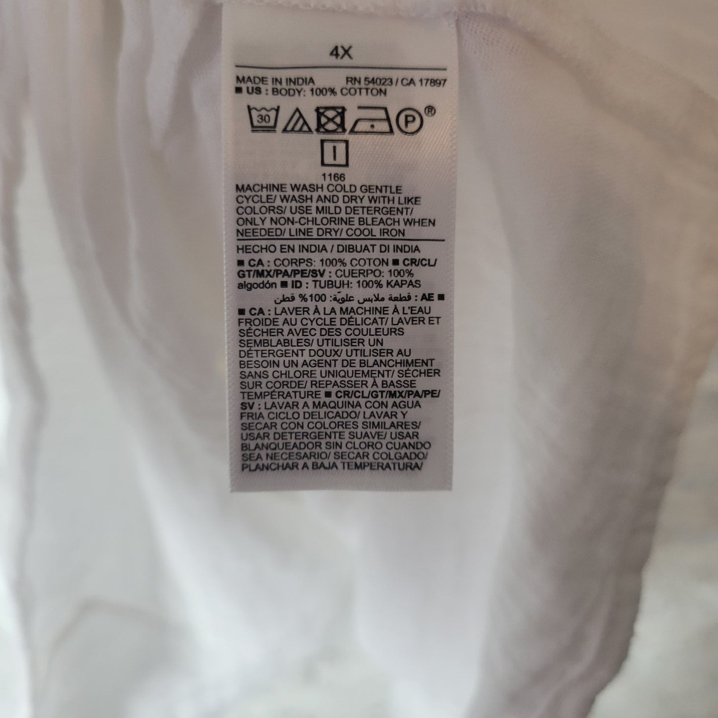 Old Navy Womens Top 4X Plus Camisole Tied Spaghetti Straps Casual Cotton Sheer