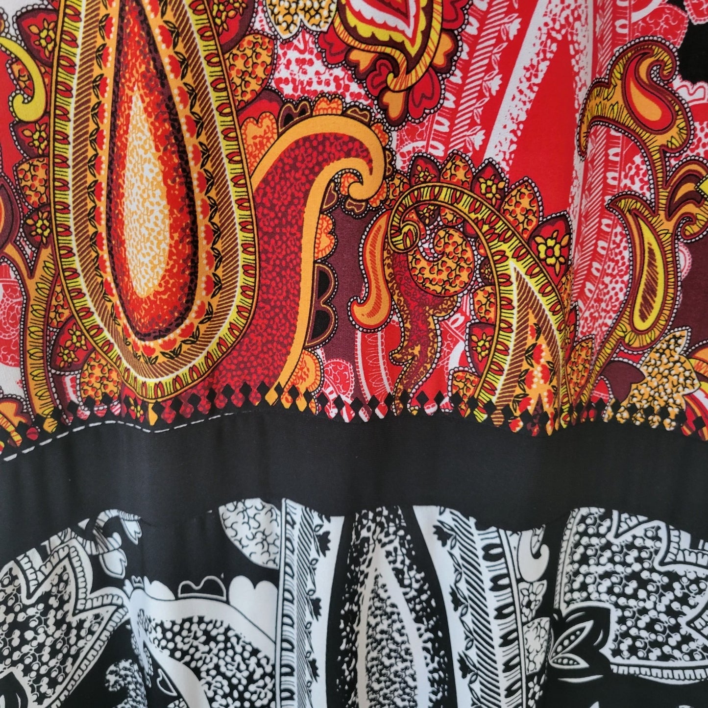 Elie McCarthy Womens Dress 1X Plus Sheath Midi Sleeveless Red Paisley Office