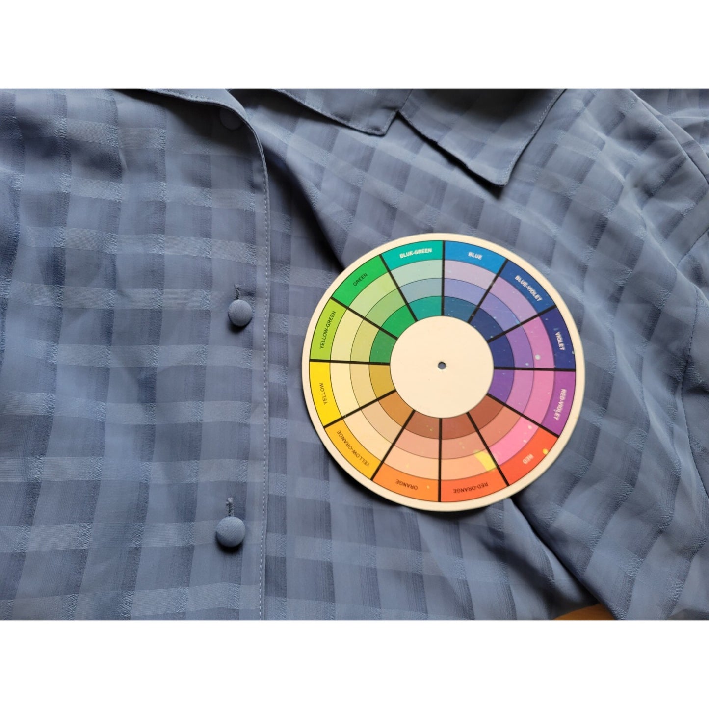 Maggie Barnes Womens Top 32W Plus Long Sleeve Blue Button Lightweight Sheer