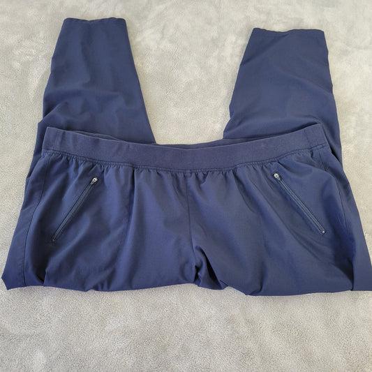 Tek Gear Womens 3X Pants Blue On the Go Jogger Cropped 27" Inseam Travel BLU241E