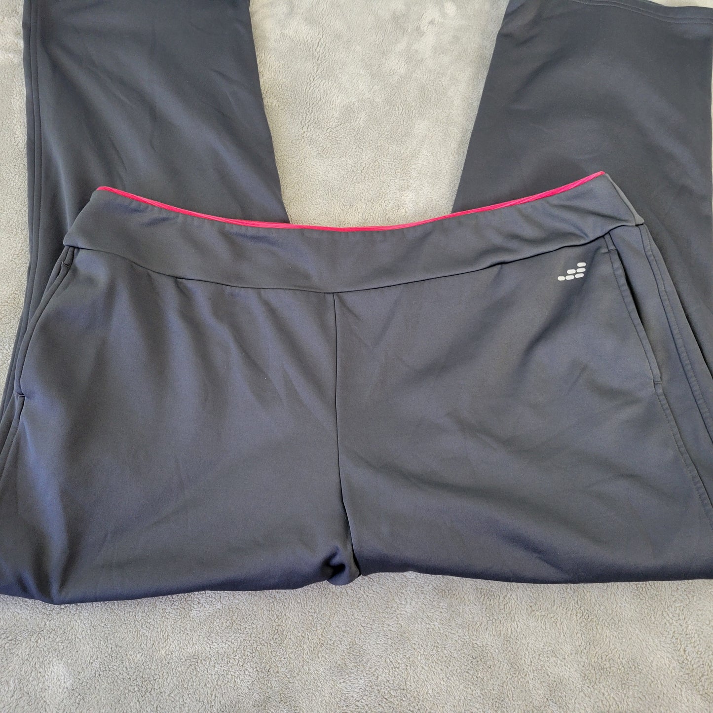 BCG Women's 2X Jogger Pants Gray Activewear Travel Casual Pockets GRA80E