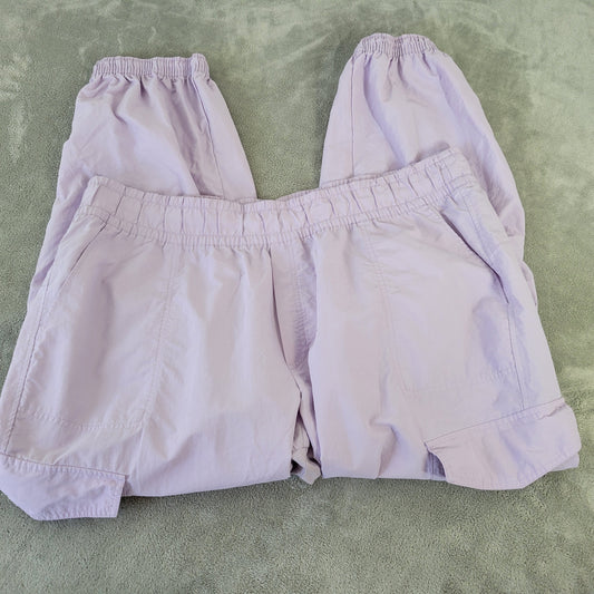 Old Navy XXL Lavender Nylon Cargo Jogger Pants Drawstring Pockets PUR32E