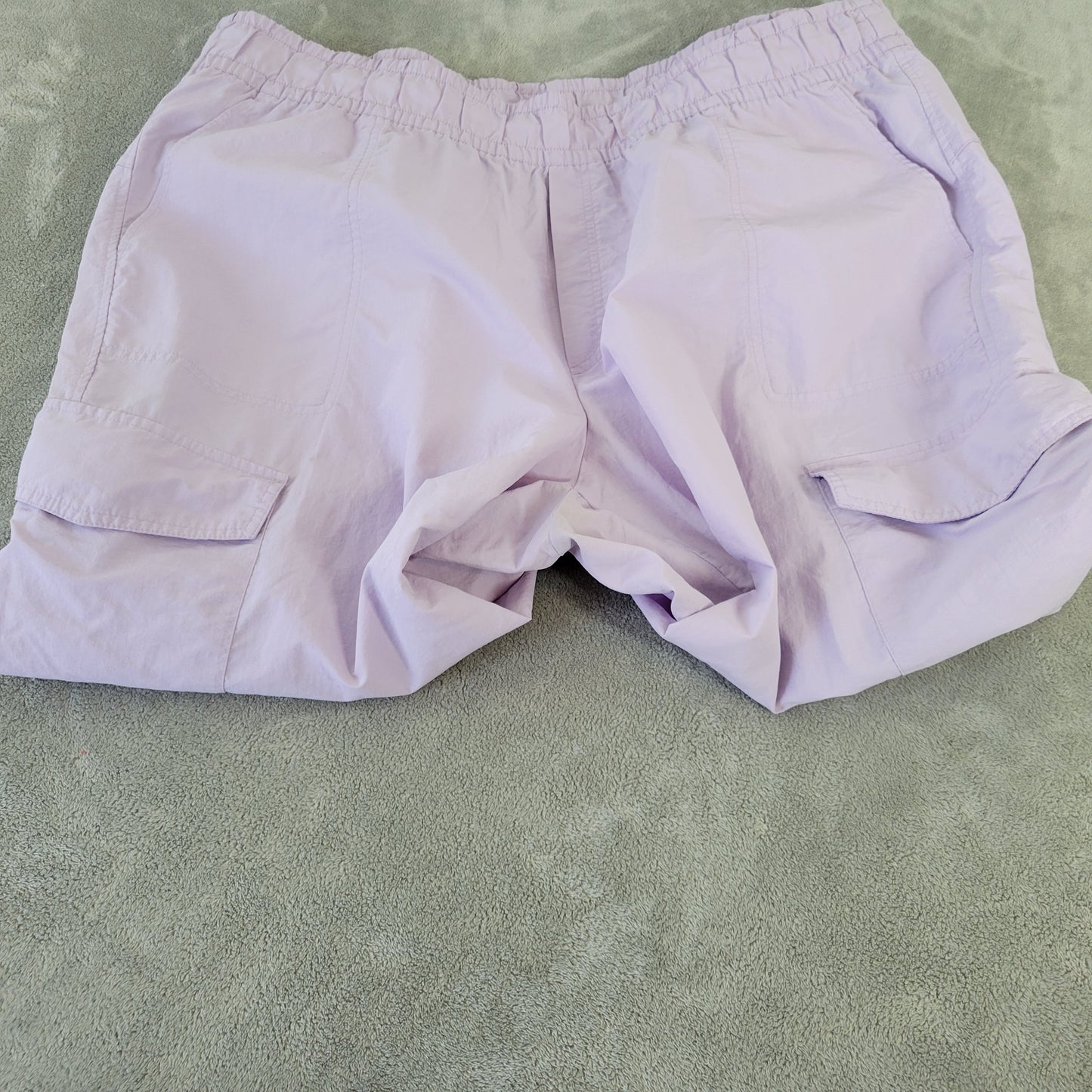 Old Navy XXL Lavender Nylon Cargo Jogger Pants Drawstring Pockets PUR32E