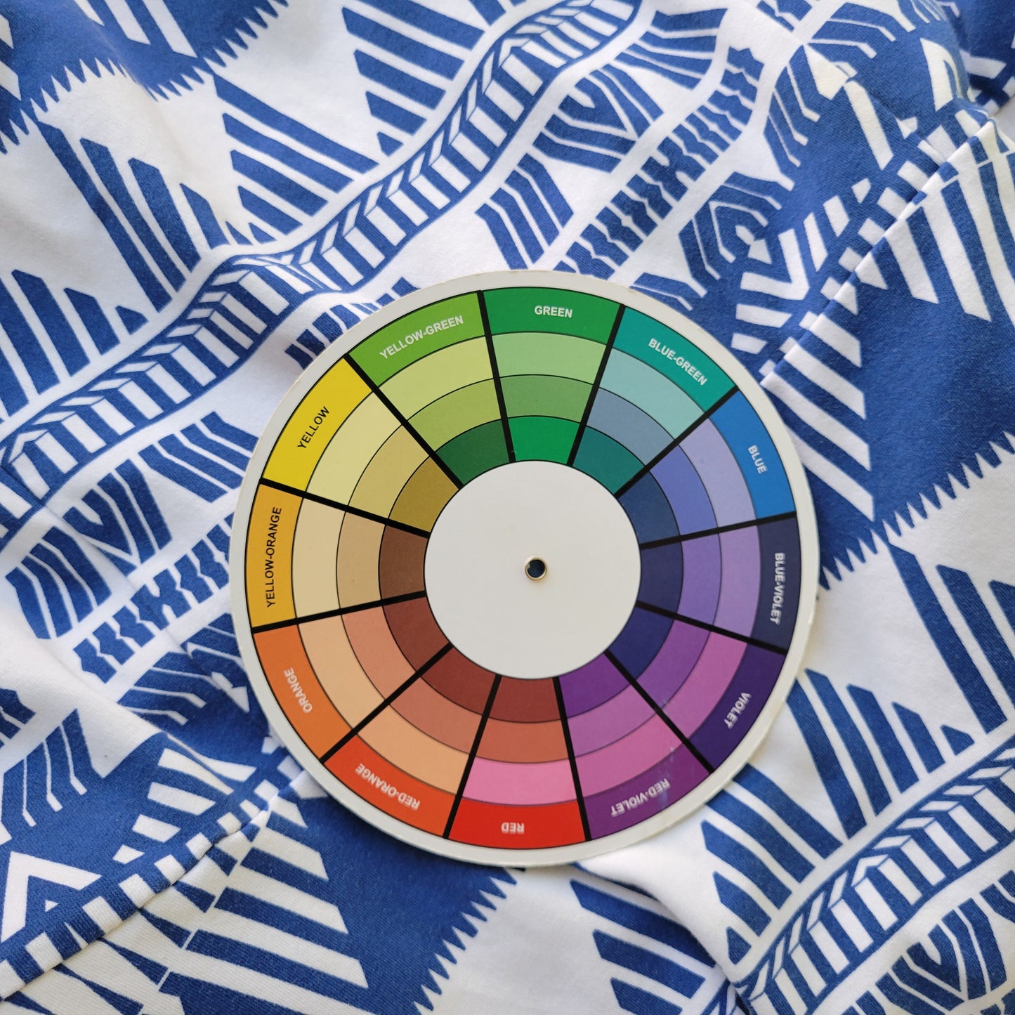 New York & Co Dress XL Blue Geometric Cotton Sleeveless Fit Flare Mini GEO93E