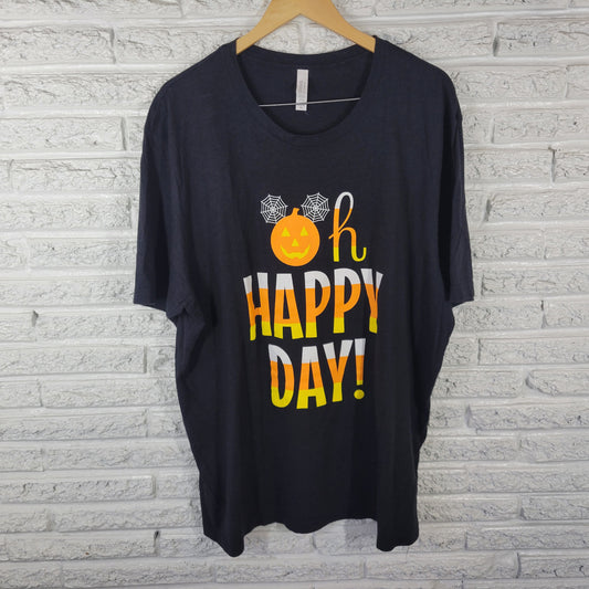 Bella Canvas Women's 3XL Orange Black Halloween T-Shirt Unisex Cotton NOV129E