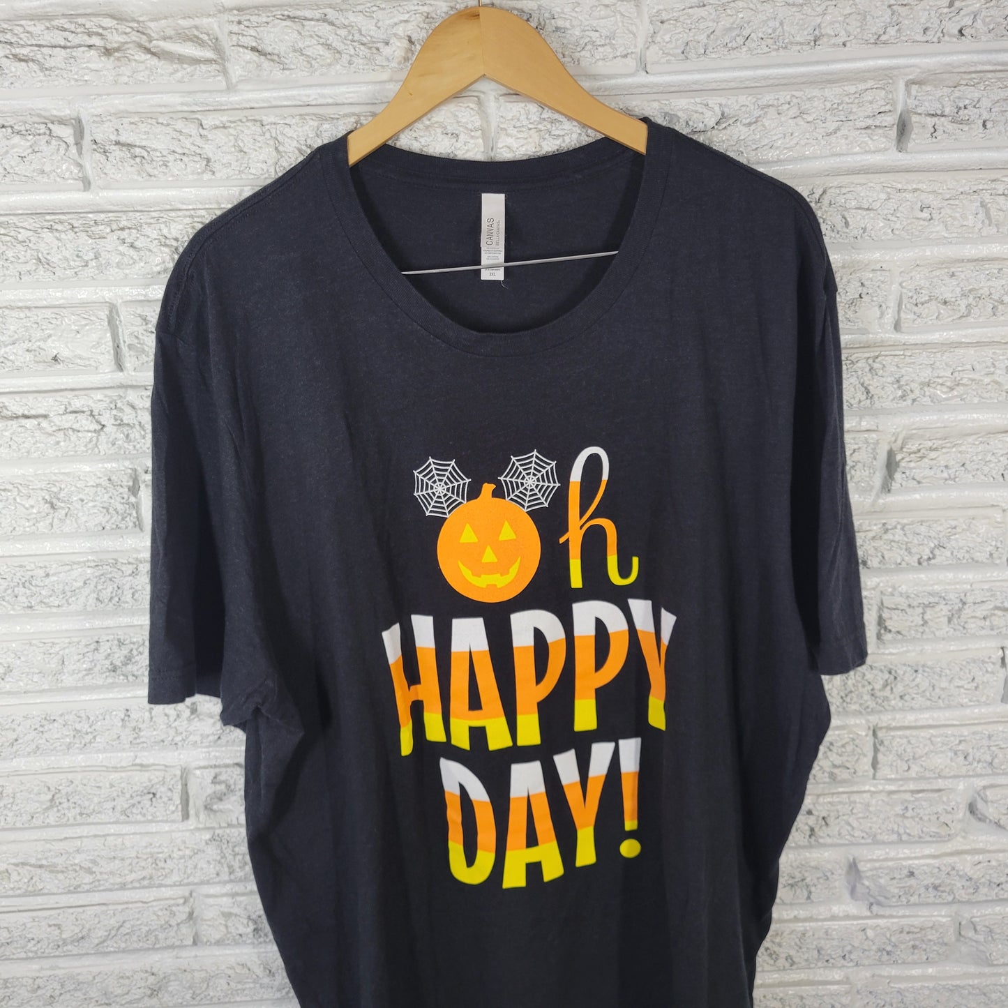 Bella Canvas Women's 3XL Orange Black Halloween T-Shirt Unisex Cotton NOV129E