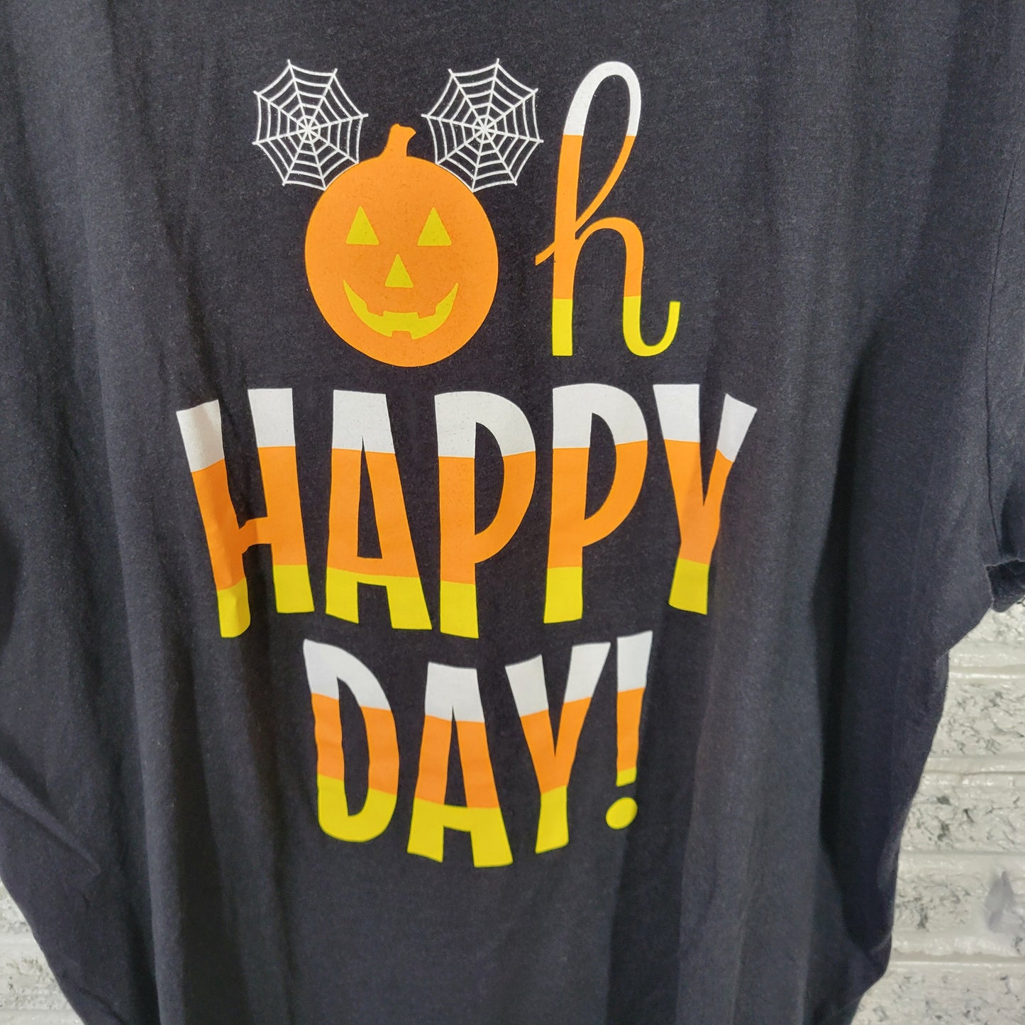 Bella Canvas Women's 3XL Orange Black Halloween T-Shirt Unisex Cotton NOV129E