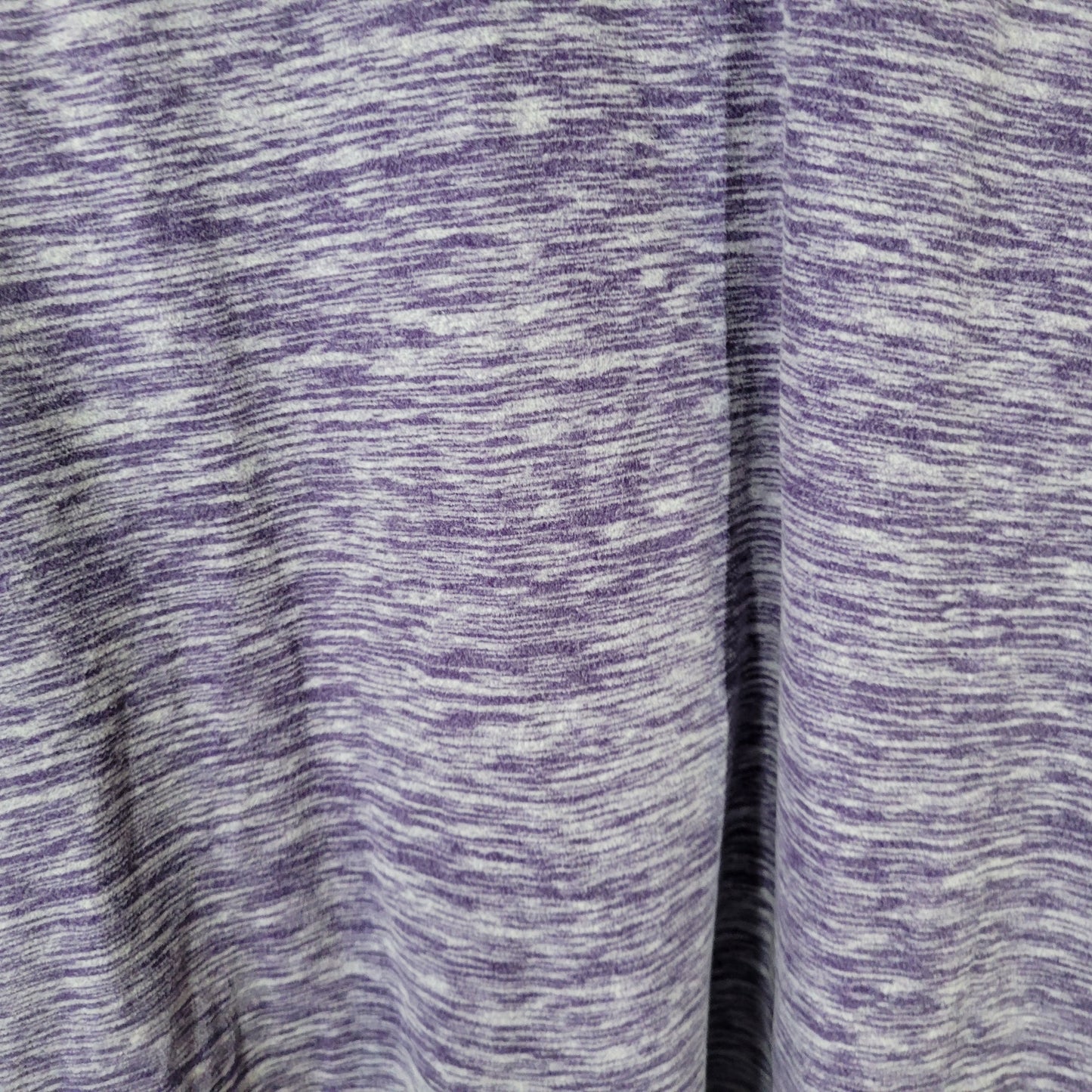 Woman Within 1X Purple Heather Fleece Vest Sleeveless Button Zip SWE157E
