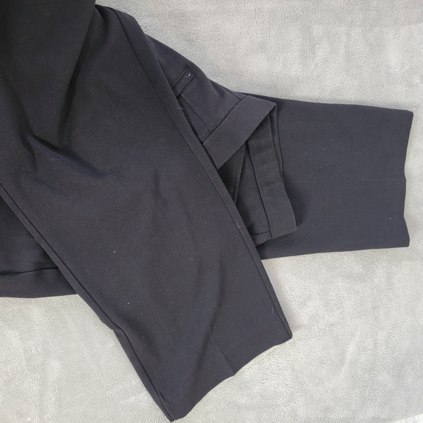 CJ Banks 18W Black Pants Women's Straight Leg Zip Elastic Waist Pockets SL41E