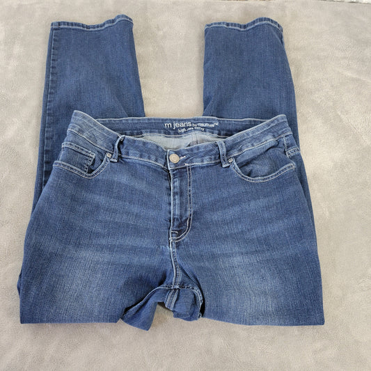 M Jeans Maurices 18W Curvy High Rise Dark Blue Denim Stretch SL40E