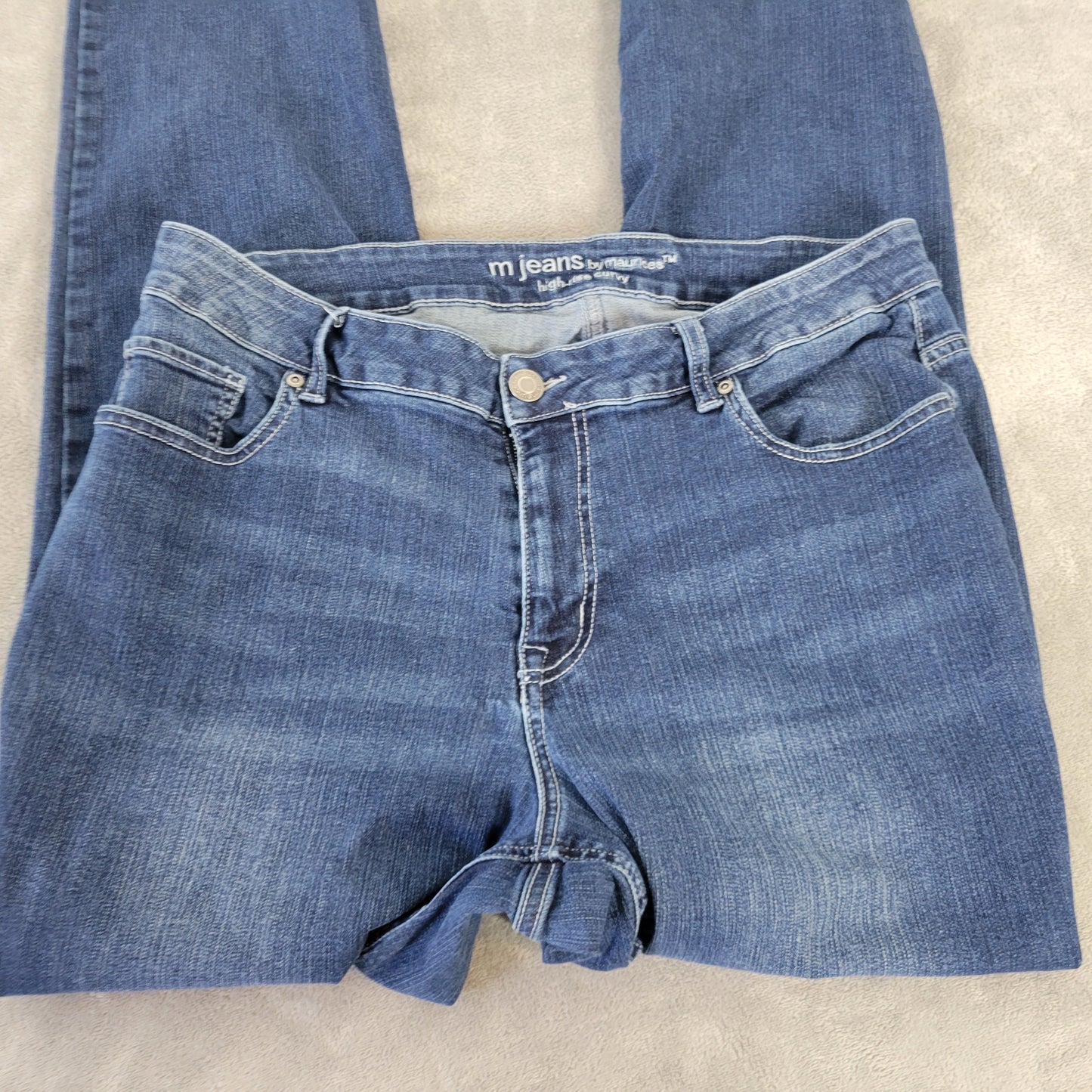 M Jeans Maurices 18W Curvy High Rise Dark Blue Denim Stretch SL40E