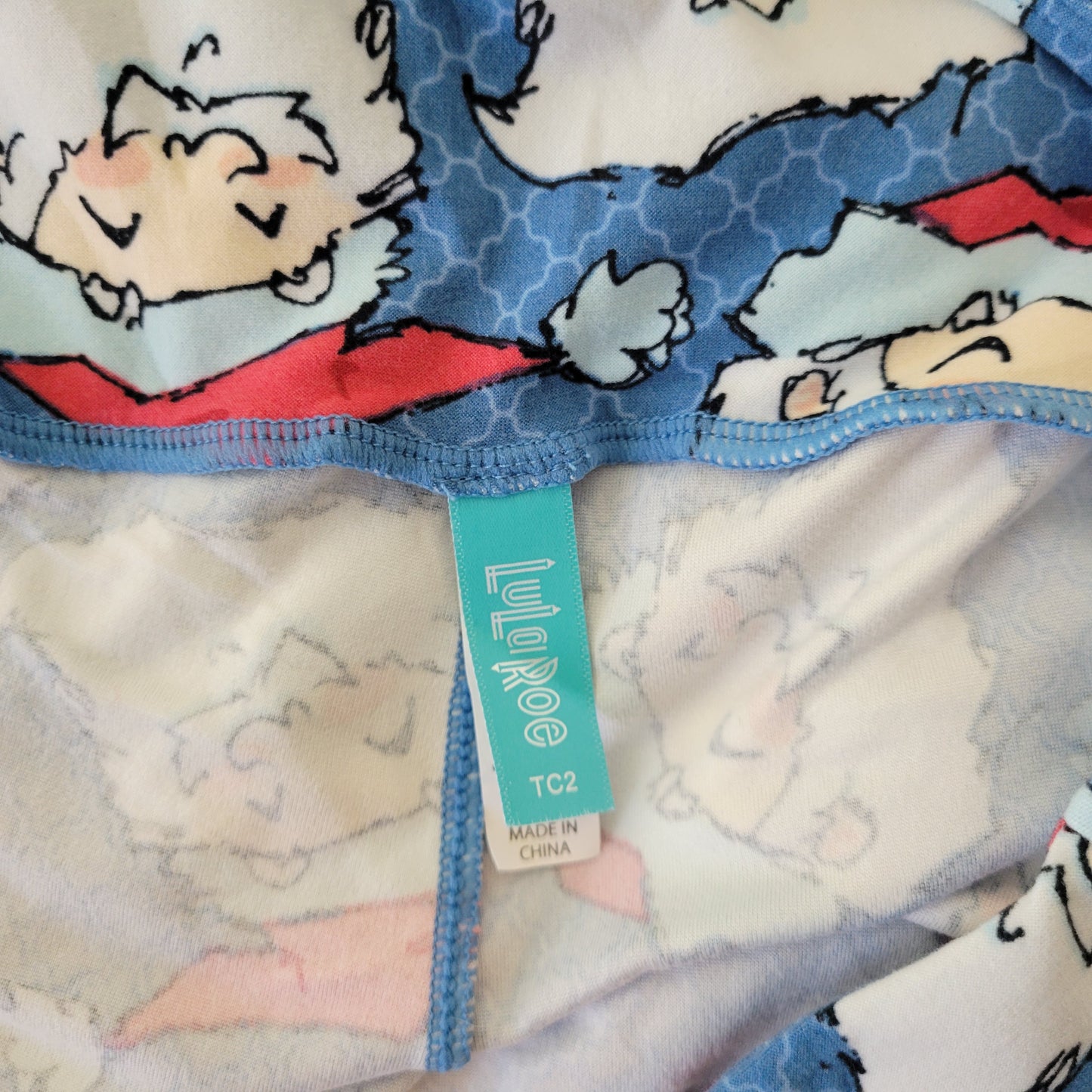 LuLaRoe Lot 2 TC2 18-26 Santa Christmas Multicolor Stretch Leggings NOV111E