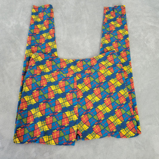 LuLaRoe TC Tall Curvy 12-18 Blue Red Christmas Holiday Leggings NOV123XE