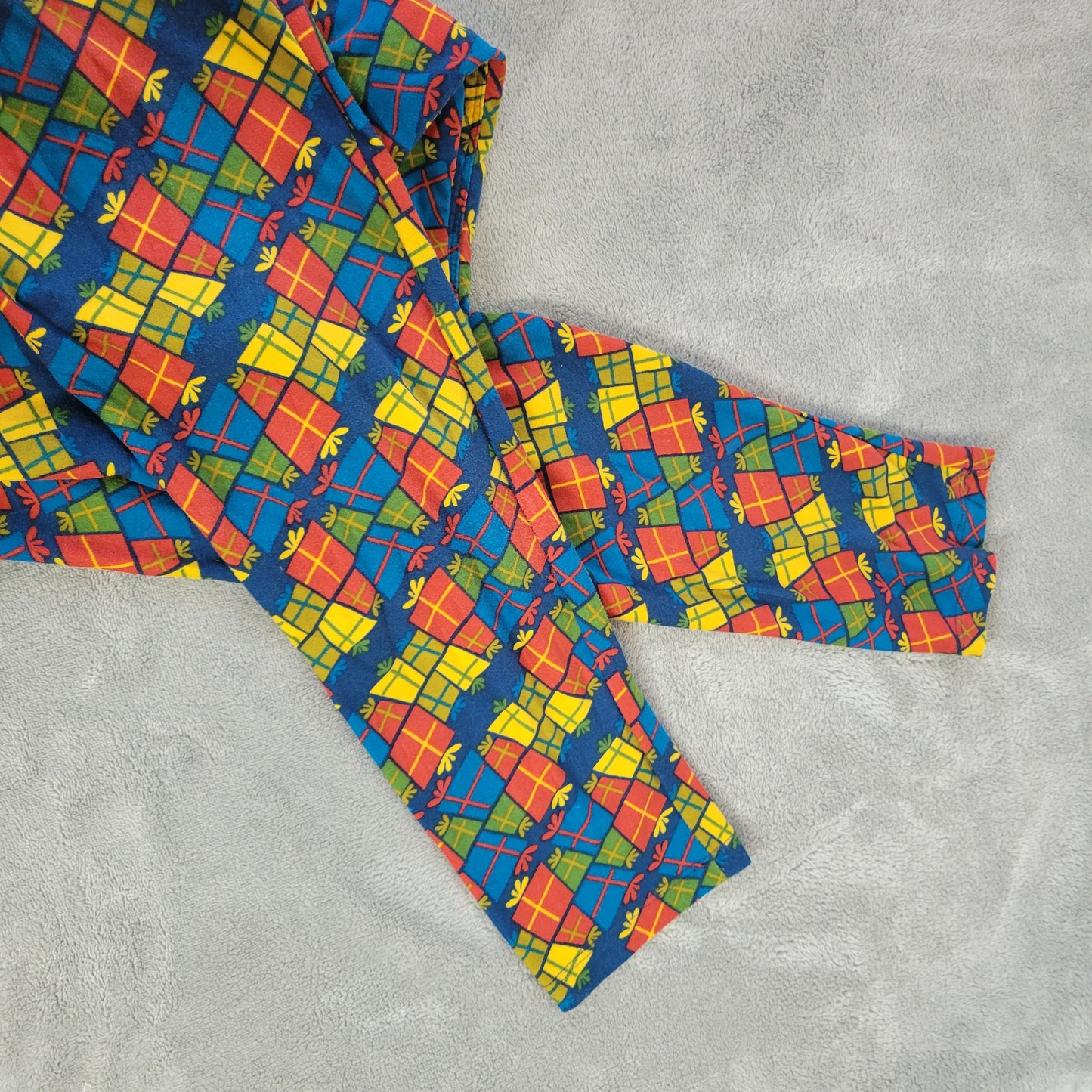 LuLaRoe TC Tall Curvy 12-18 Blue Red Christmas Holiday Leggings NOV123XE