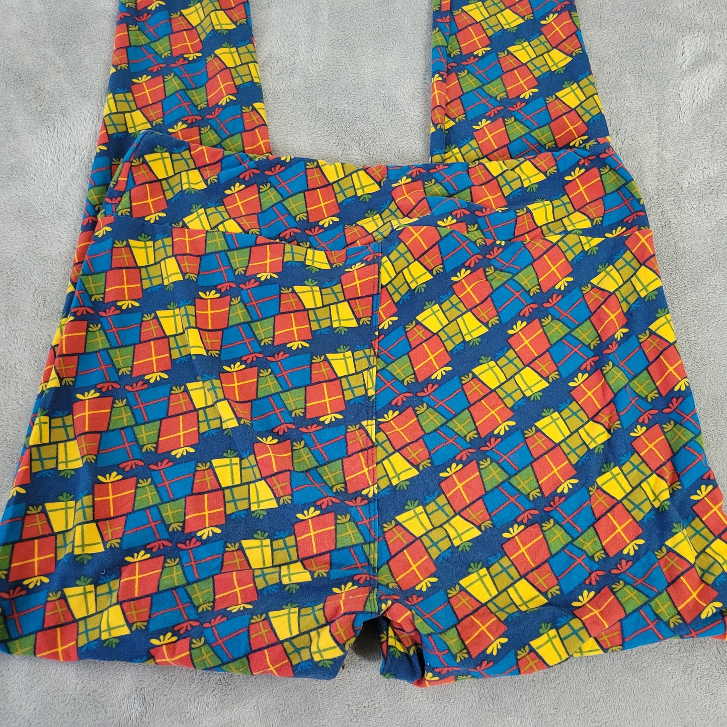 LuLaRoe TC Tall Curvy 12-18 Blue Red Christmas Holiday Leggings NOV123XE