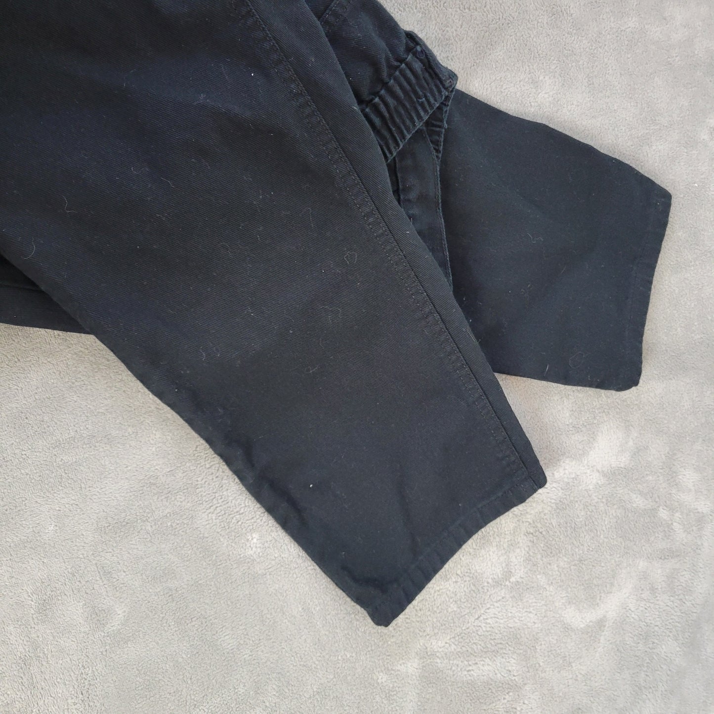 Woman Within 16WP Petite Black Denim Straight Leg Jeans Elastic Waist SWE67E