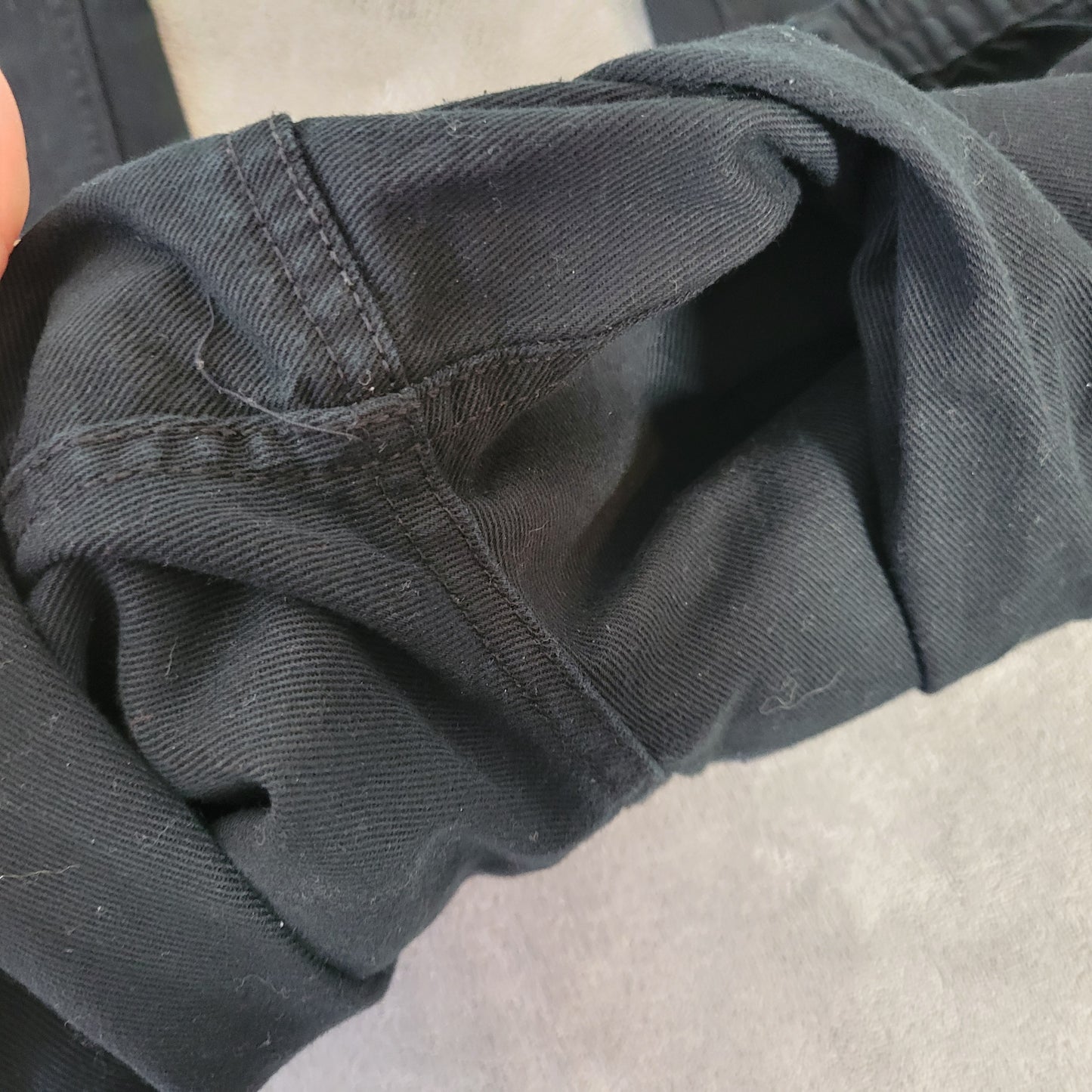 Woman Within 16WP Petite Black Denim Straight Leg Jeans Elastic Waist SWE67E