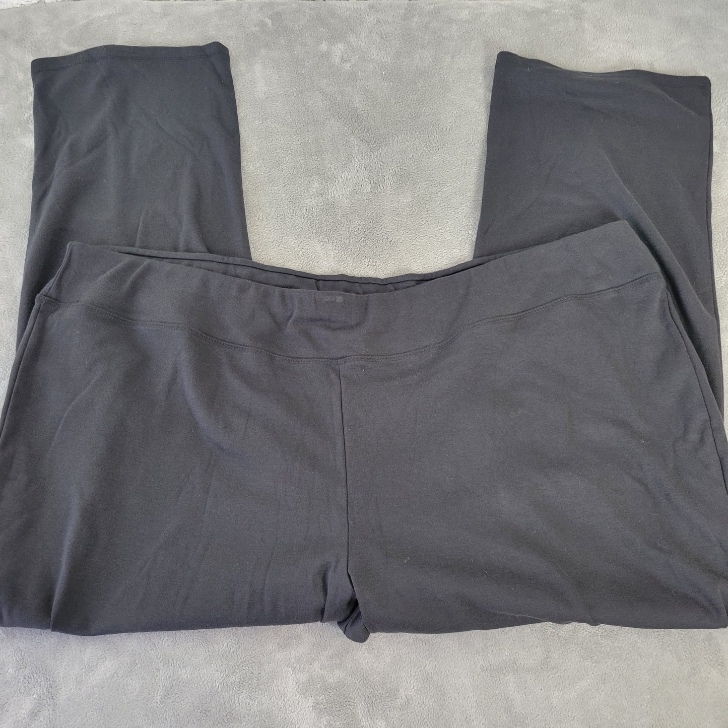 Catherines 4X 30W 32W Black Yoga Pants Women's Jogger Pull-On Elastic BLA4E