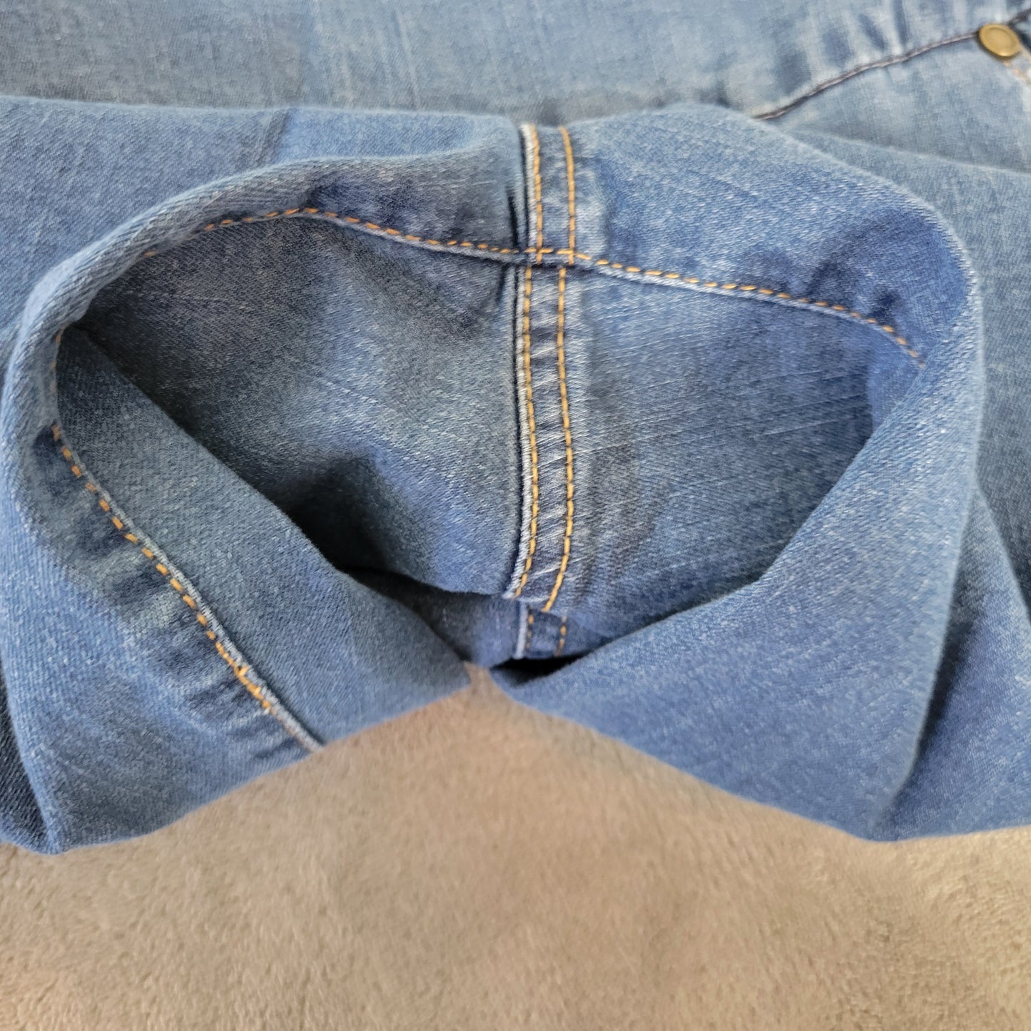 Woman Within Jeans 18W Plus Size Dark Blue Denim Pull-On Stretch Straight SL83E