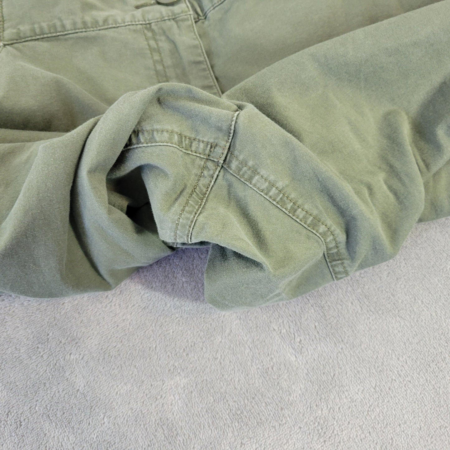 Liz & Me Pants 0X 16W Plus Size Green Chino Straight Leg Stretch GRE8XE