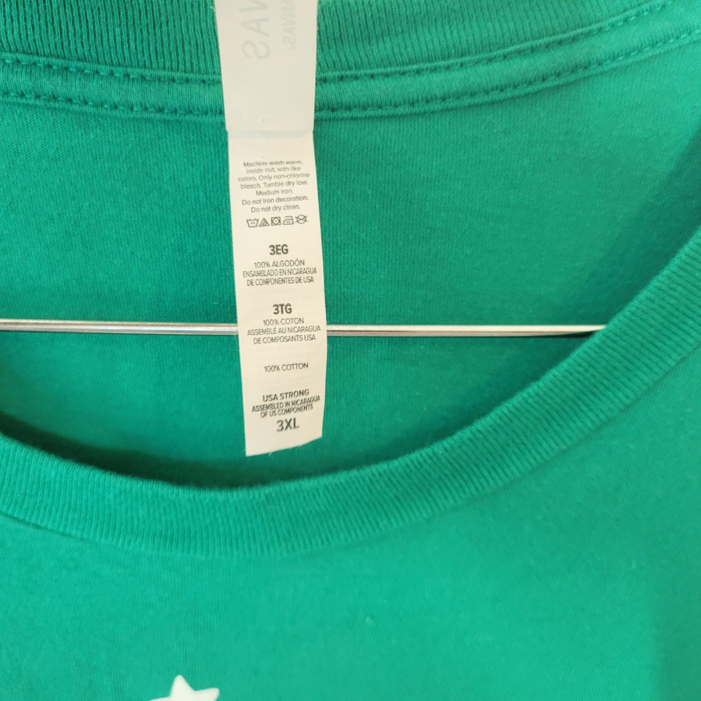 Bella Canvas 3XL Unisex Green Christmas T-Shirt Tee 100% Cotton GRE43XE