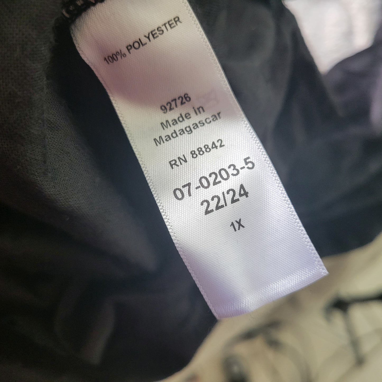 Woman Within 1X Velour Sweatshirt Black Pullover Long Sleeve Crew Neck BLA12E