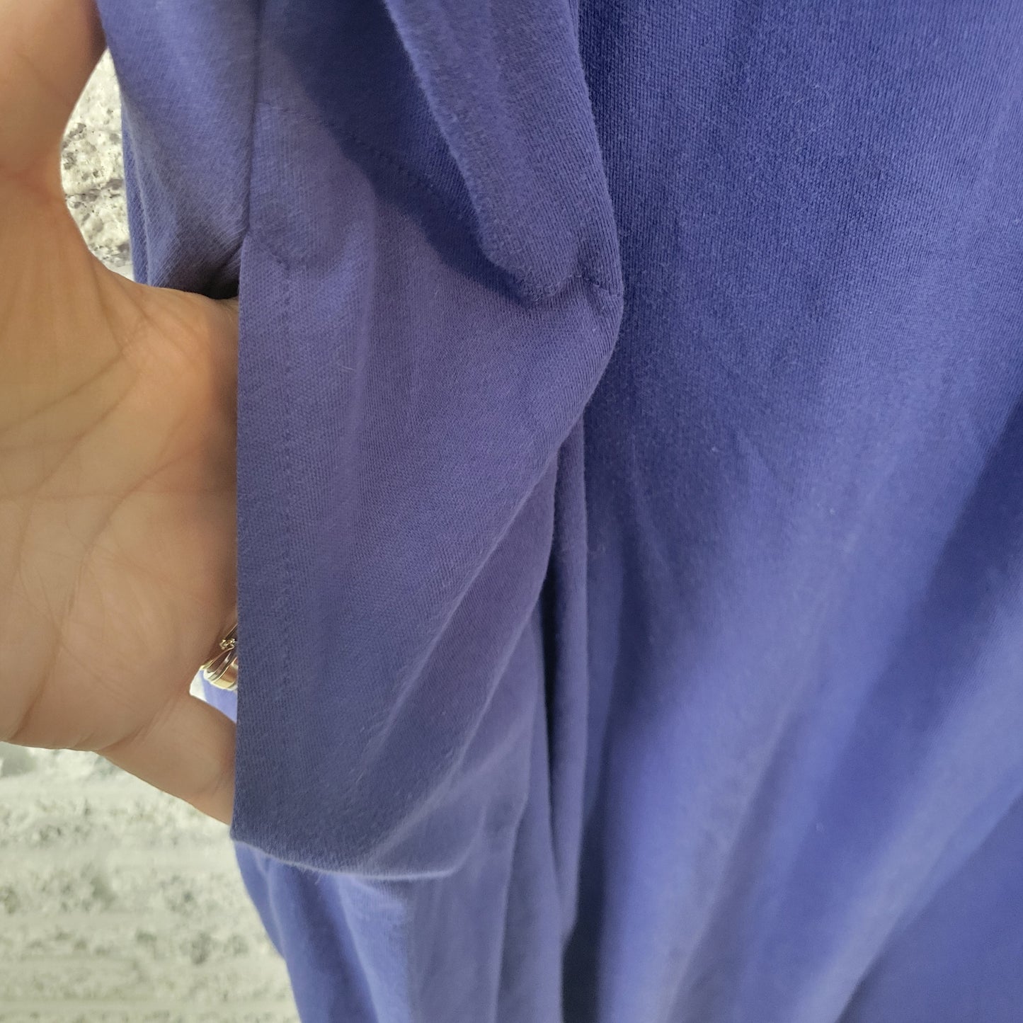 Dreams Co 4X Blue Shirt Dress Midi V-Neck Short Sleeve Pockets SWE181E