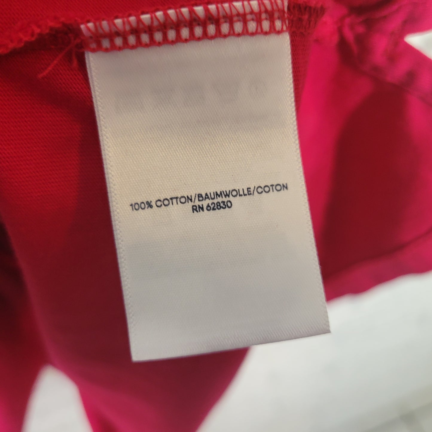 Lands' End 3X (24W-26W) Pink Cotton Tunic Top 3/4 Sleeve Crew Neck PIN32E