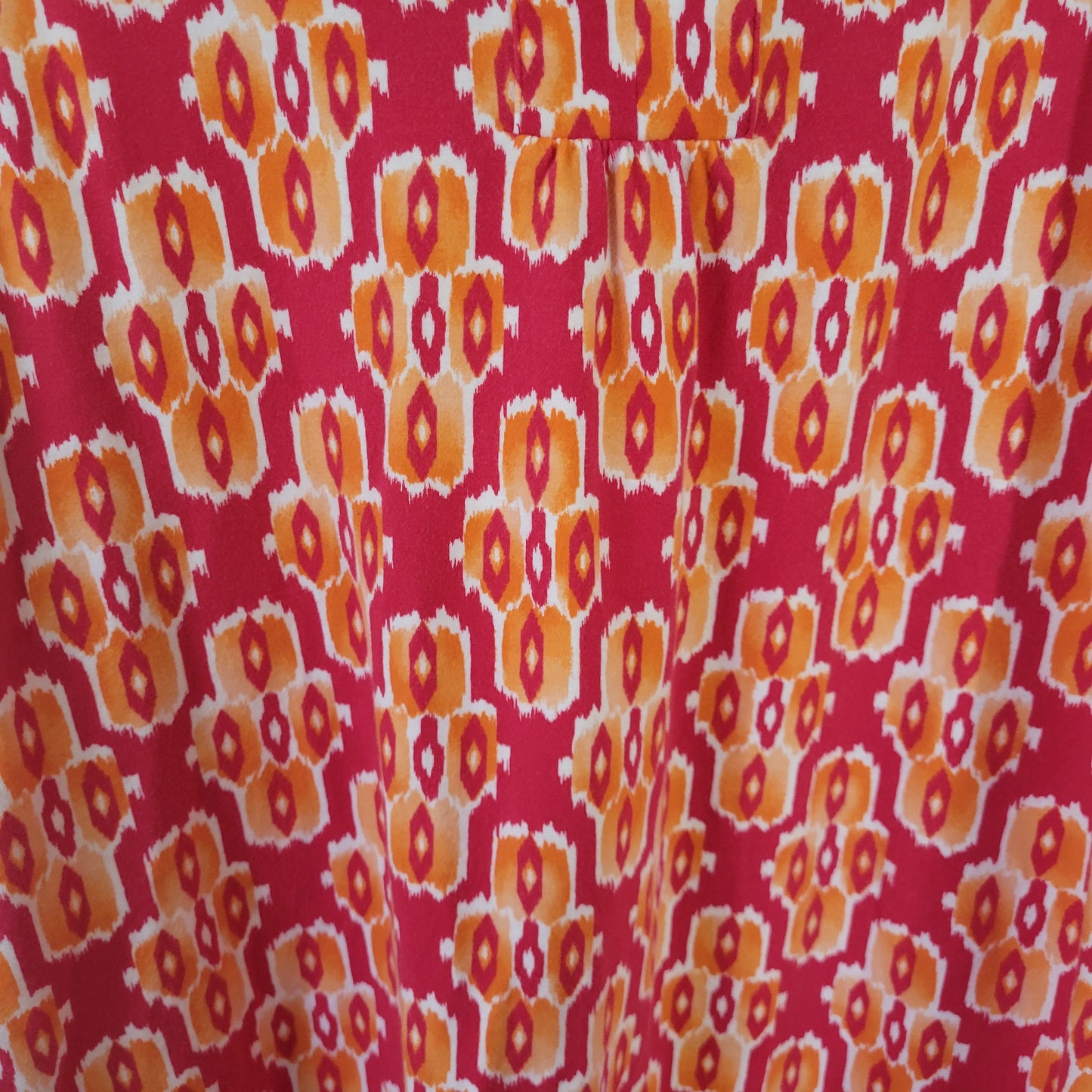 Jones New York Women's 2X Red Orange Sleeveless V-Neck Stretch Mini Dress WAT47E