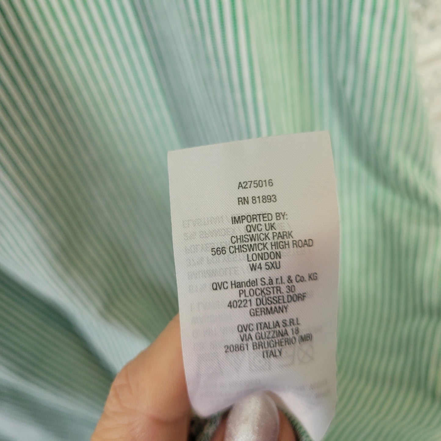 Isaac Mizrahi Live 1X Green Stripe Short Sleeve Pockets Swim Coverup STR62E