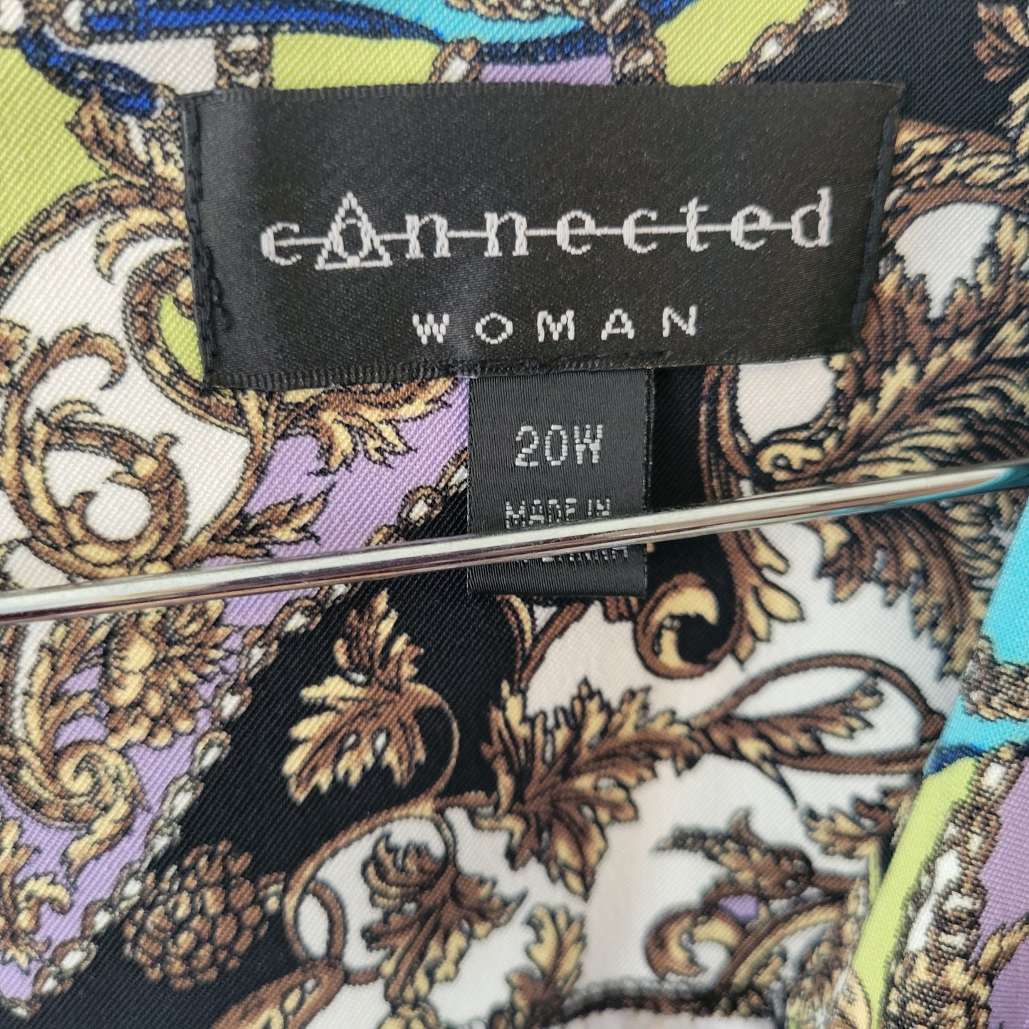 Connected Women's 20W Multicolor Paisley Sleeveless Stretch Shift Dress PAI2XE