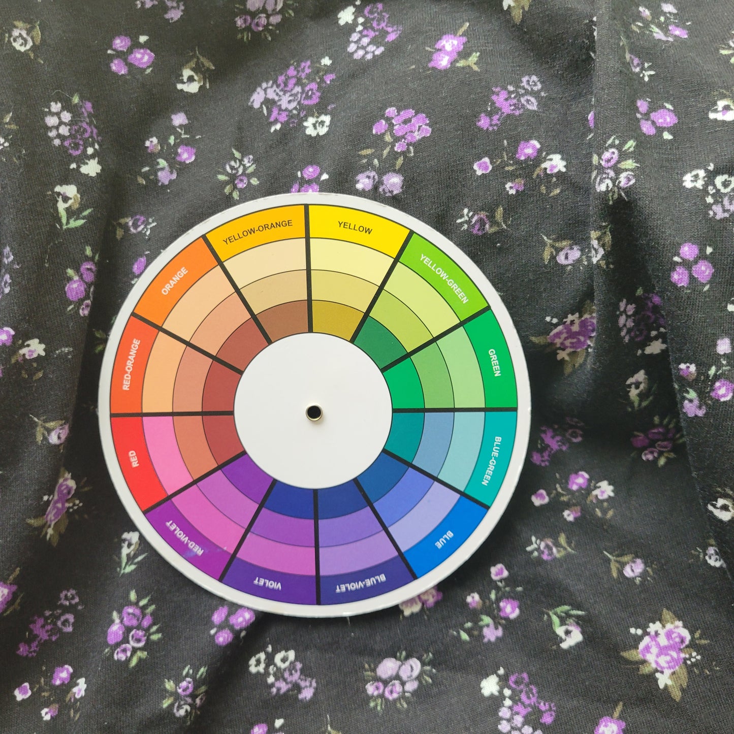 Woman Within Women's 2X Black Purple Floral Pintuck Pleated Tunic FLO63E