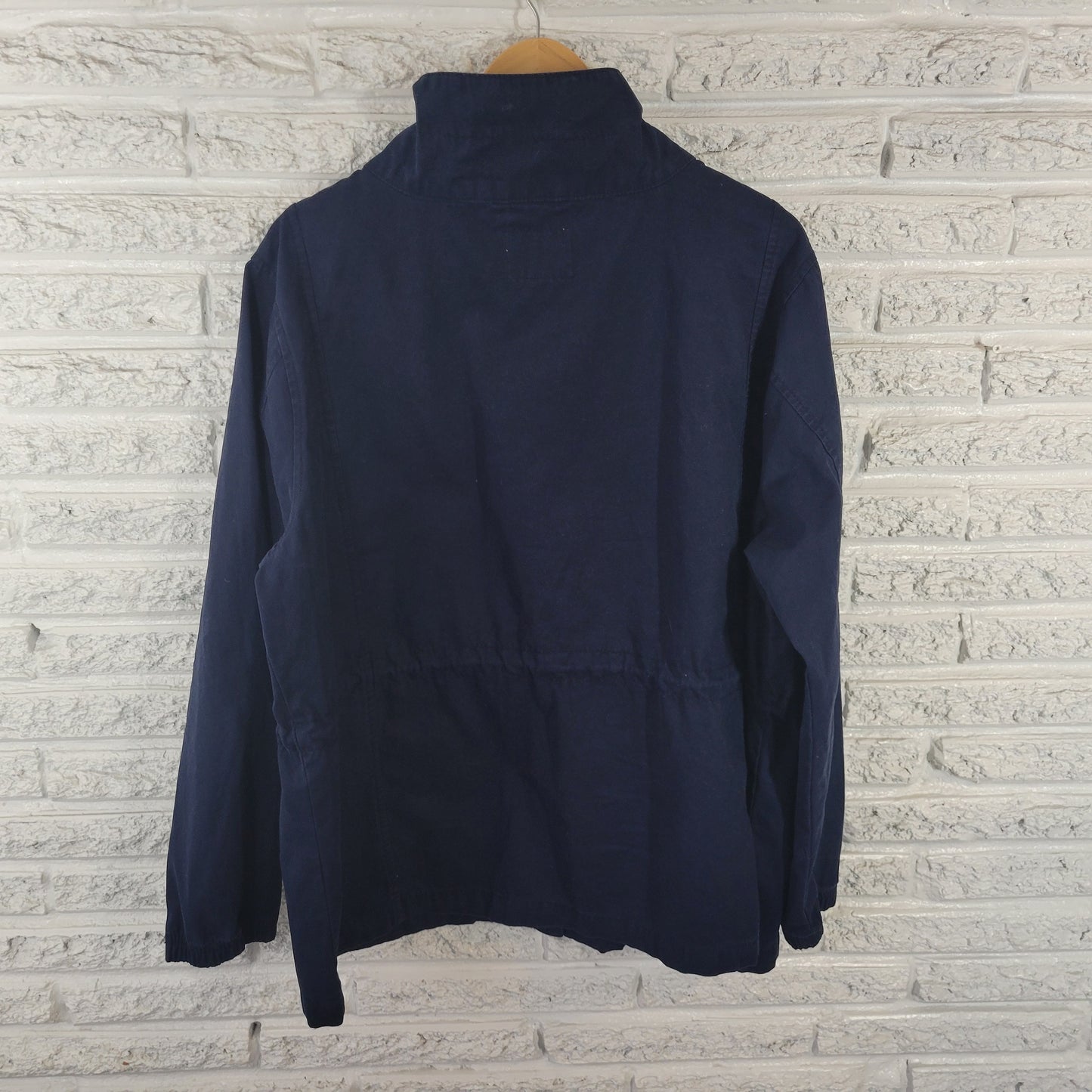 Old Navy XXL Blue Full Zip High Neck Jacket Cotton Outerwear Pockets SWE51E