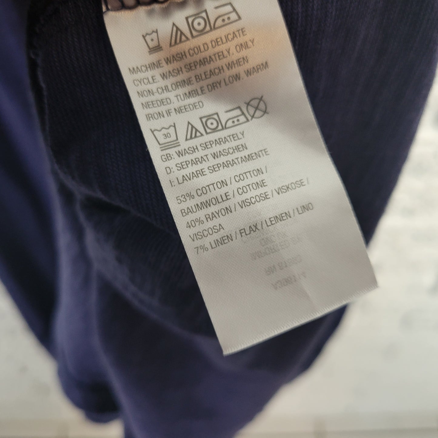 Denim & Co XL Blue Shift Dress Knee Length Cap Sleeve Deco Button BLU144E