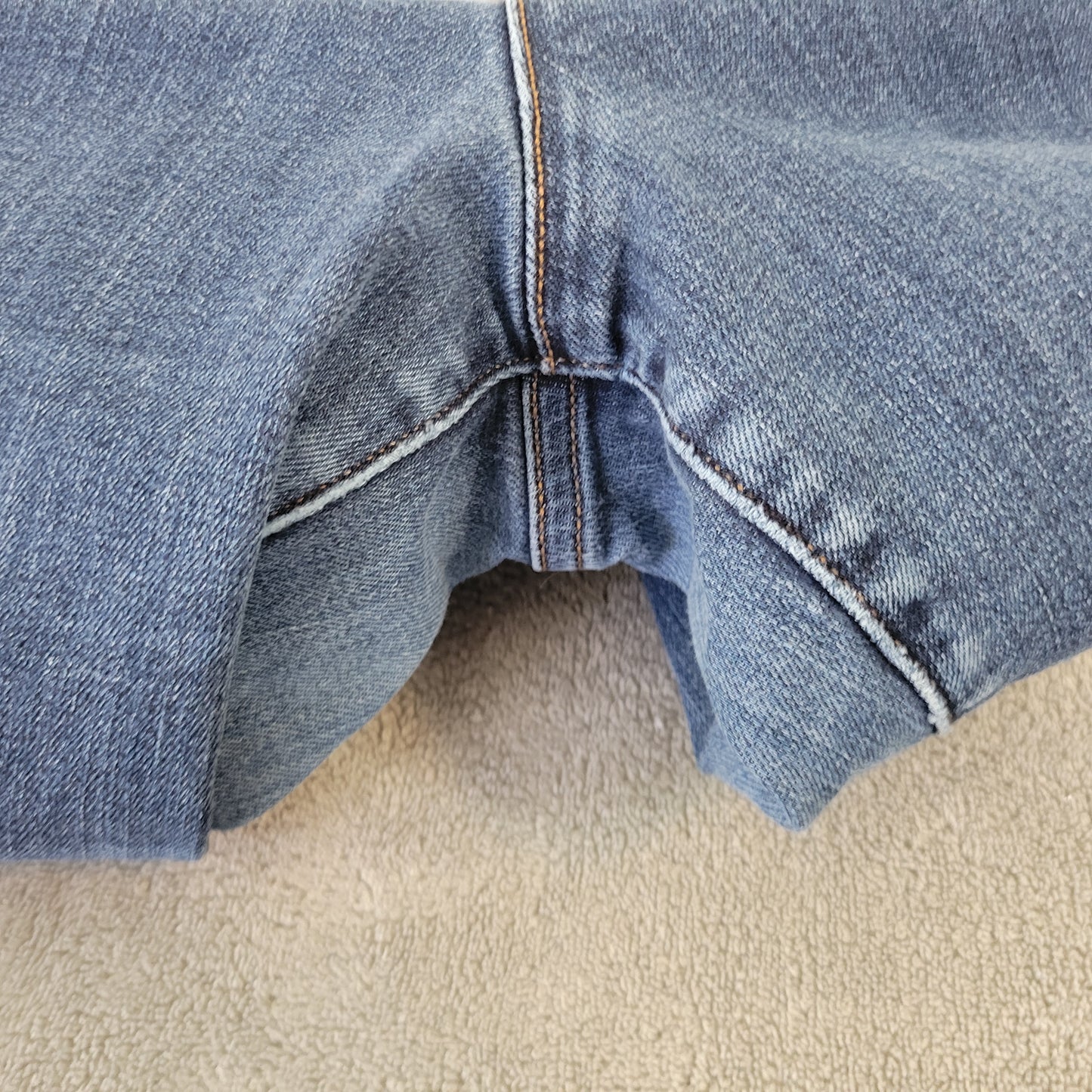 Lands' End Women's 16W Dark Wash Denim Capri Jeans Elastic Waist CAP11E