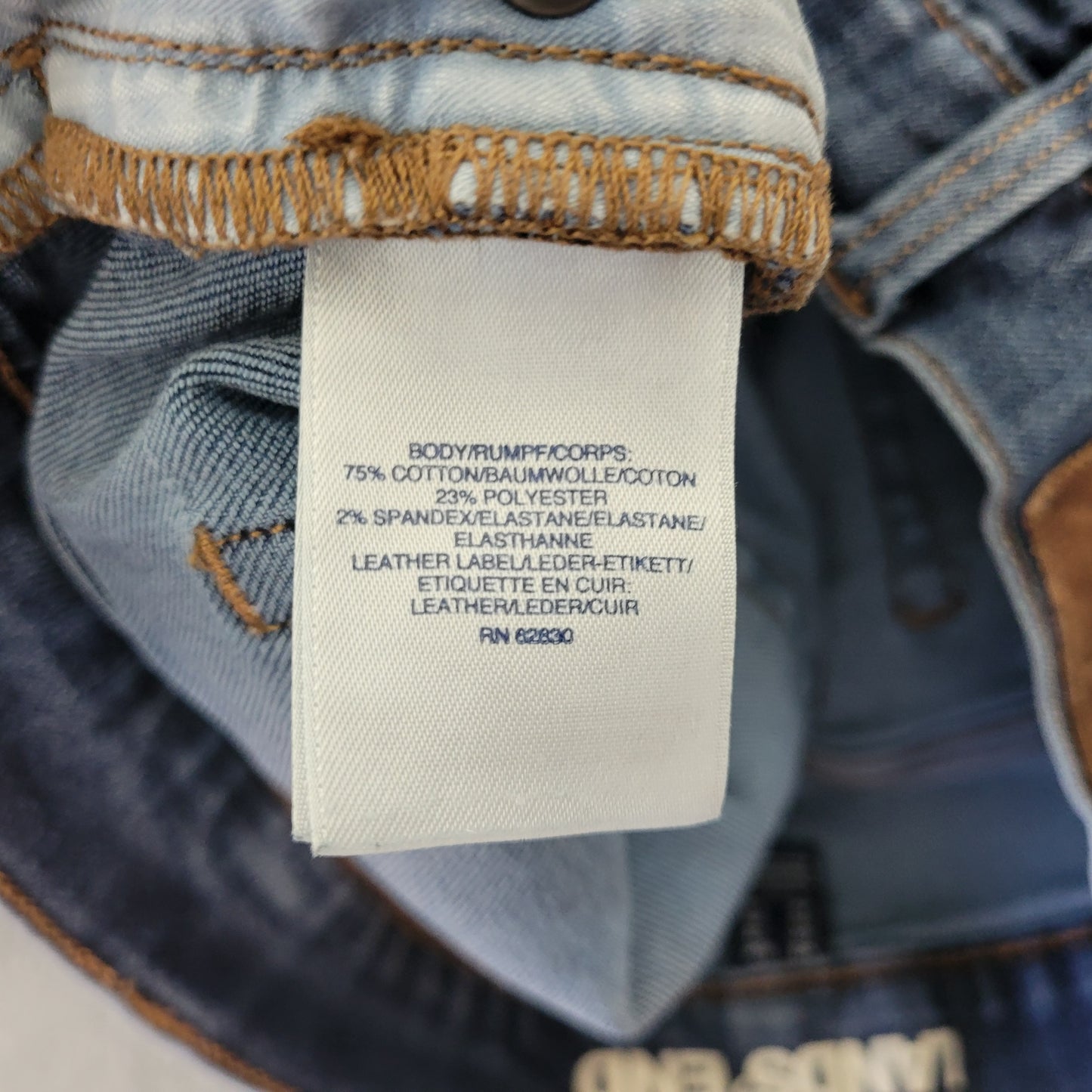 Lands' End Women's 16W Dark Wash Denim Capri Jeans Elastic Waist CAP11E