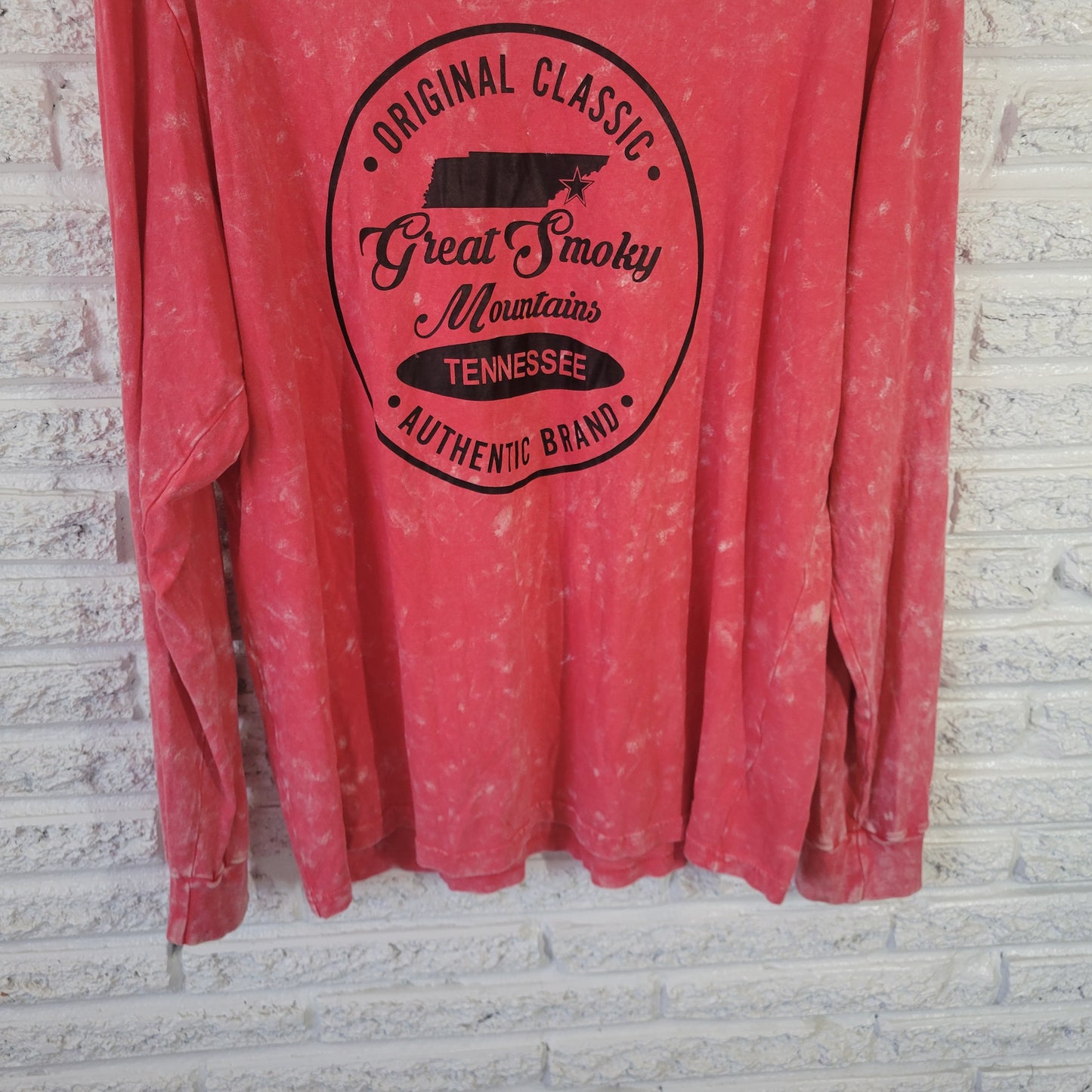 US Vintage Women's XL Pink Tie Dye T-Shirt Great Smoky Mountains TIE37E
