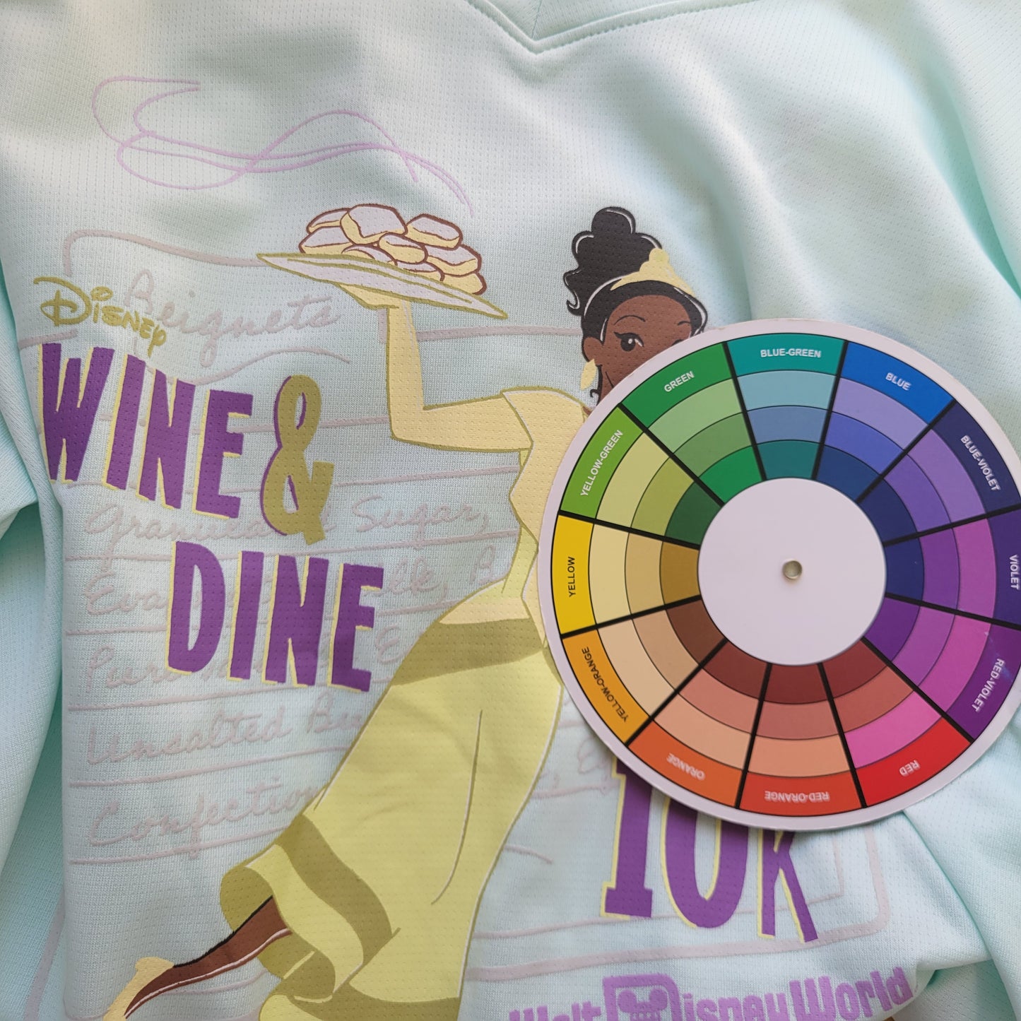 Run Disney Women's 2XL Wine & Dine 10K V-Neck Long Sleeve Blue BLU286E