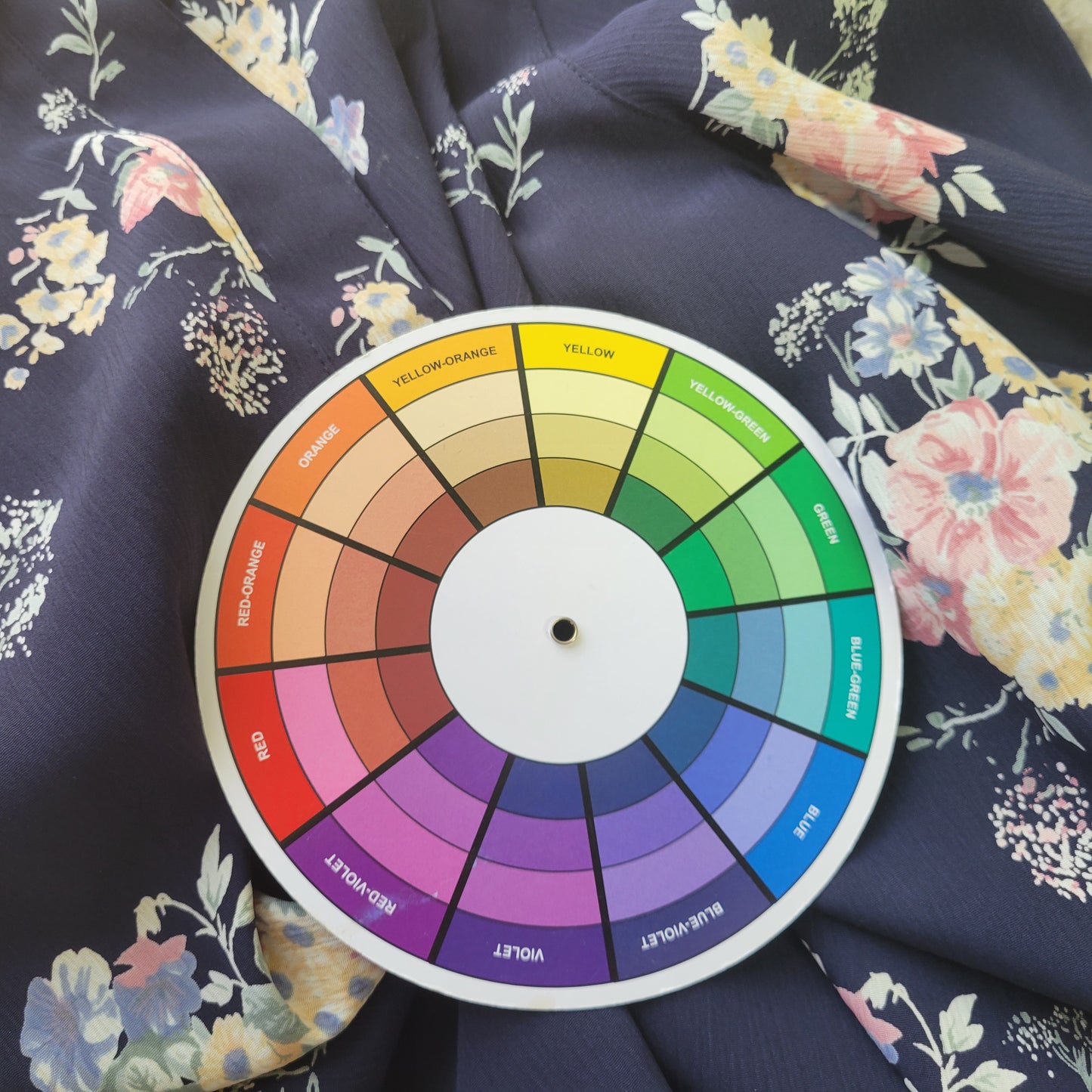 Alfred Dunner Women's 22W Blue Yellow Floral Peplum Top Button Collared FLO20E