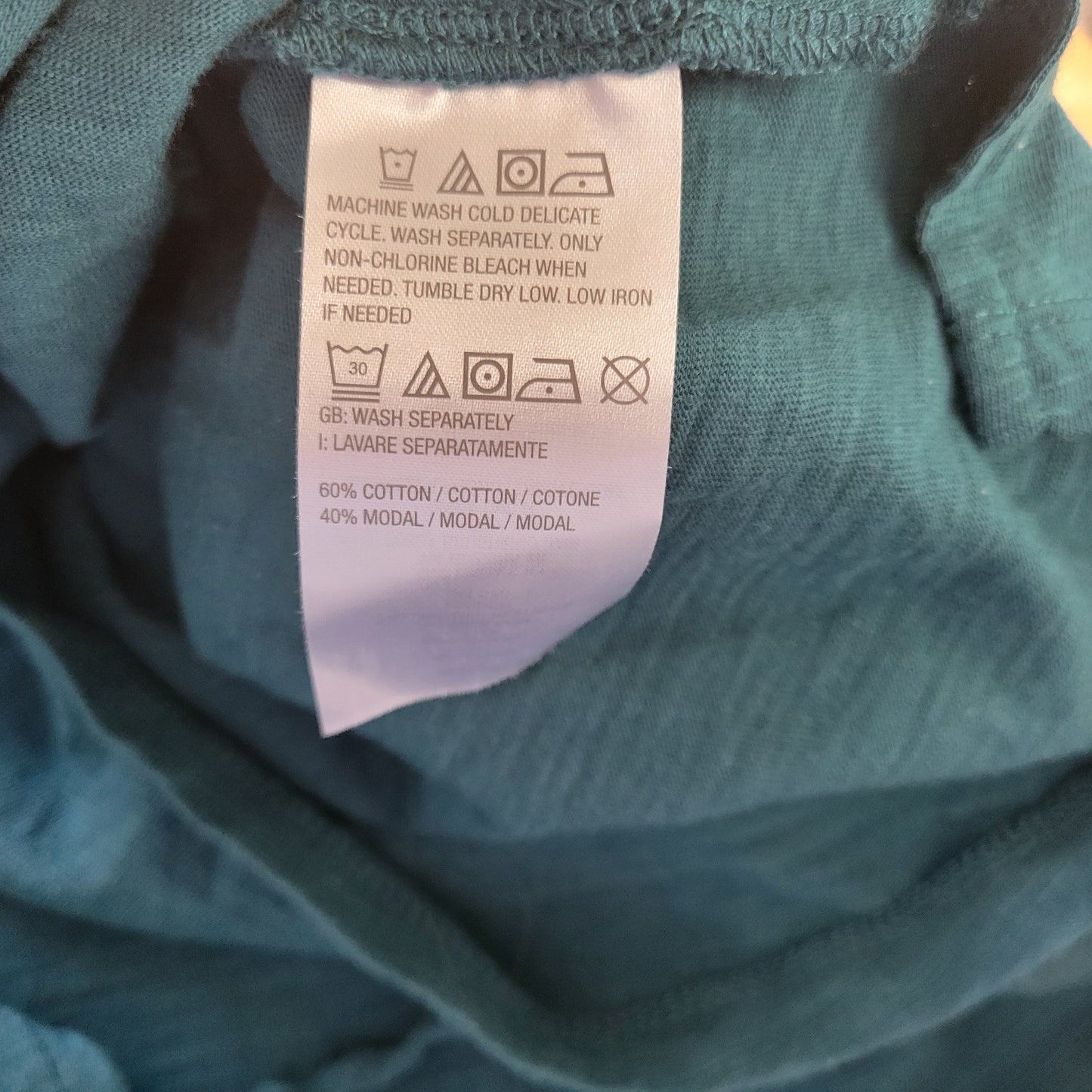 Belle Kim Gravel Women's XL Green V-Neck Top Long Sleeve Keyhole Blouse GRE25E