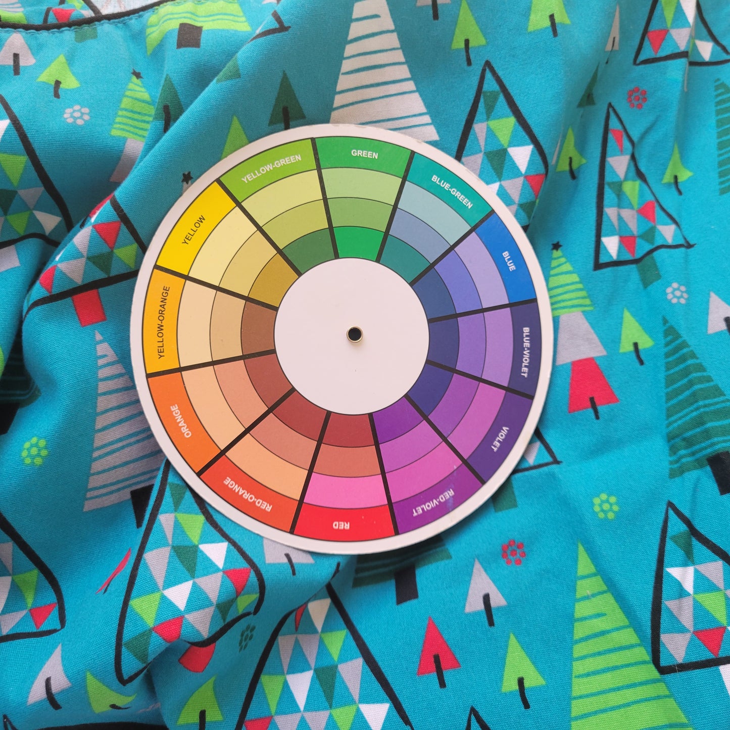 Butter Soft Unisex 2X Scrub Top Christmas Trees Print Blue Green NOV134E