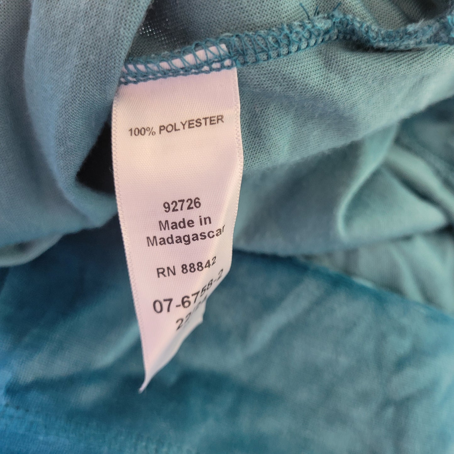 Woman Within 1X Plus Size Blue Velour Sweatshirt Pullover Top BLU118E
