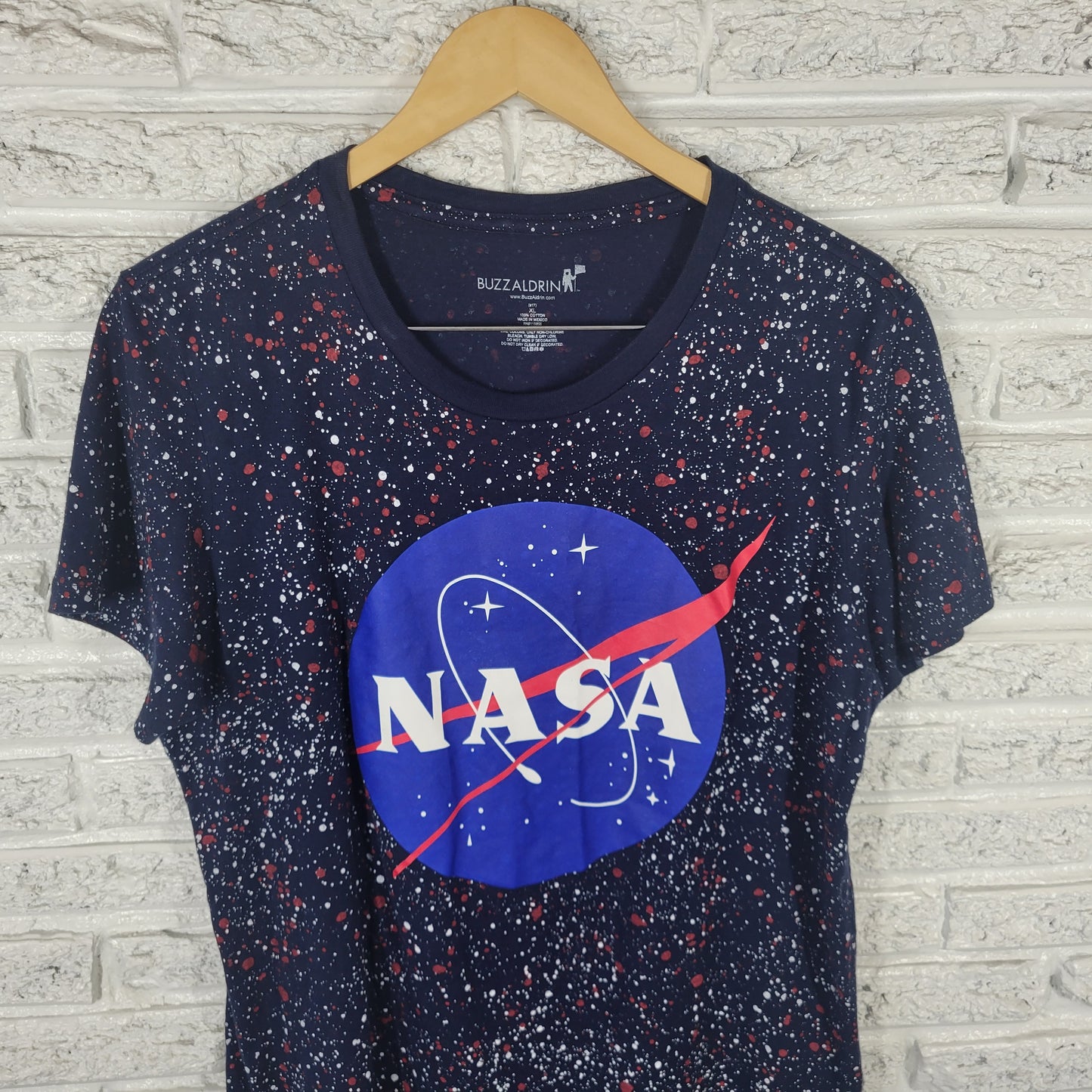 Buzz Aldrin NASA XL Womens T-Shirt 100% Cotton Crew Neck Short Sleeve NOV62E