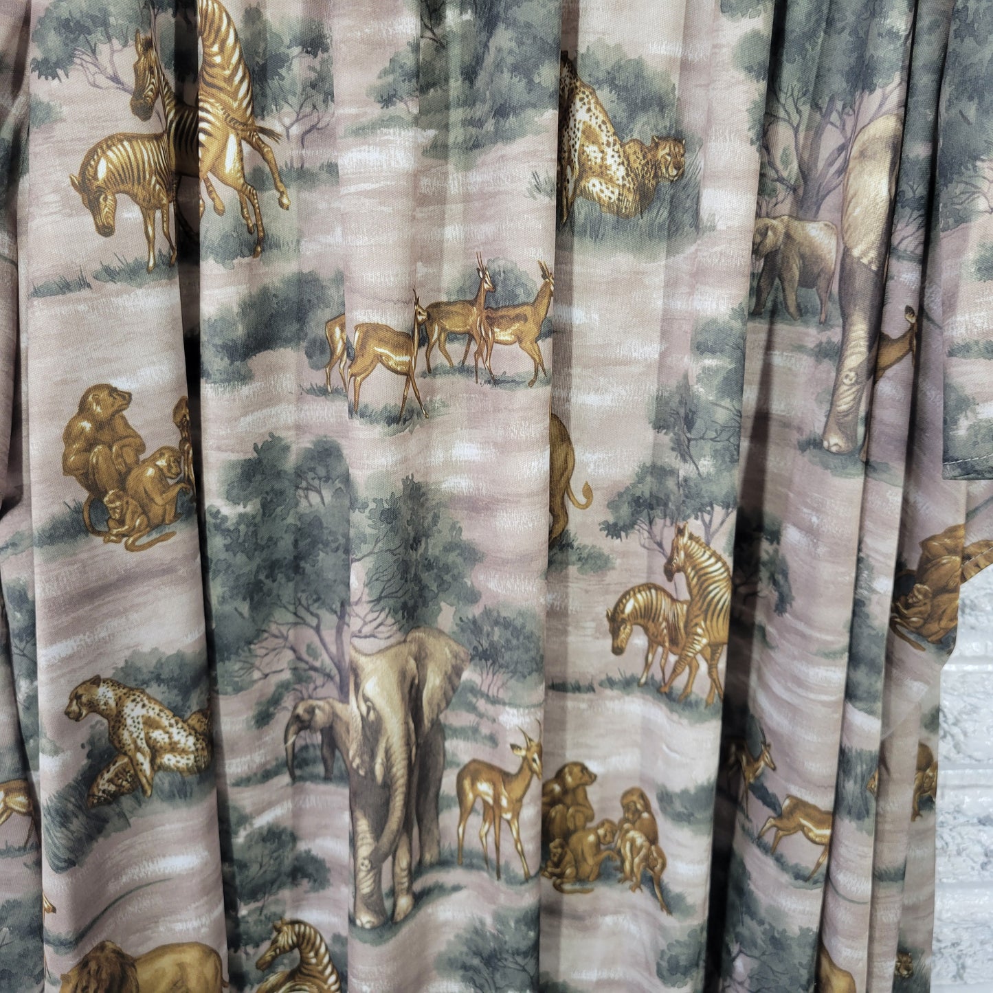 Secret Treasures Women's 4X Plus Size Muu Muu Kaftan Green Gold Safari B6E
