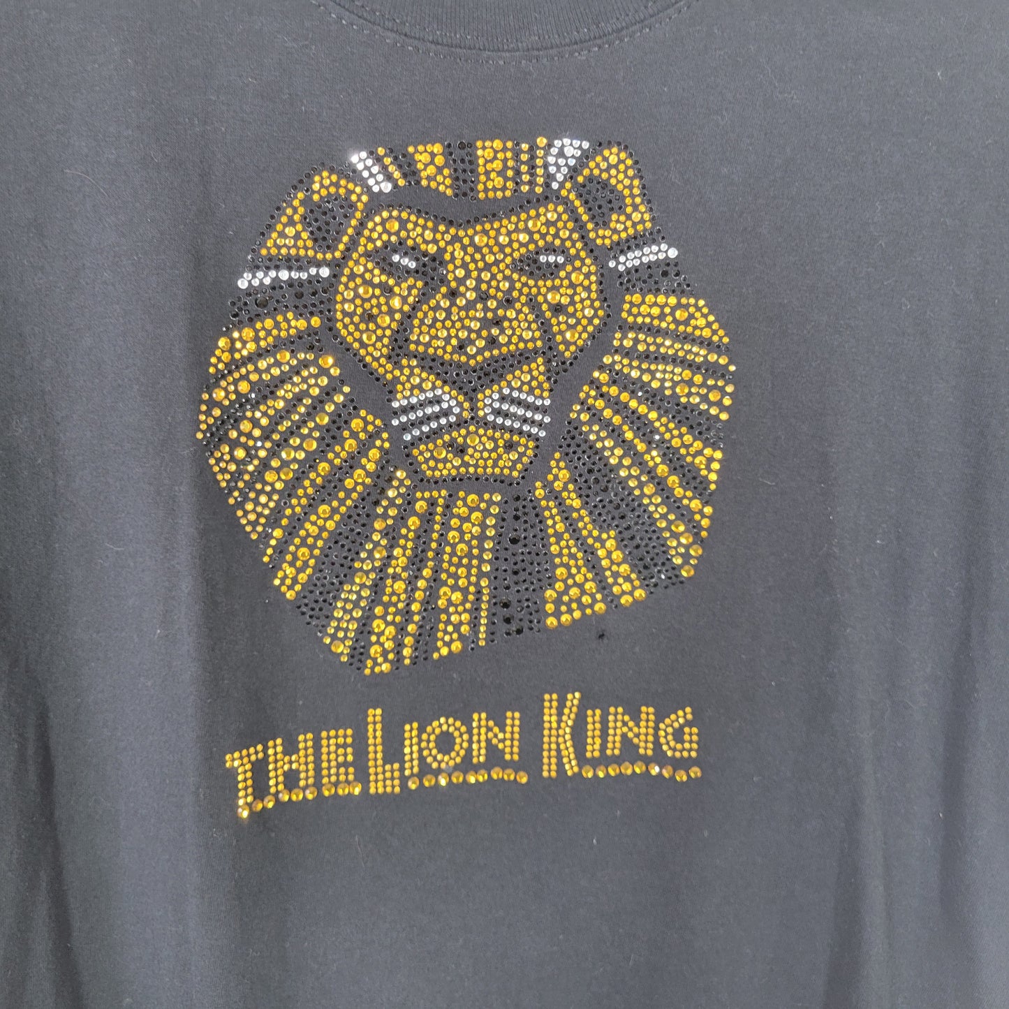 Disney Lion King Women's XXL T-Shirt Black Studded 100% Cotton Tee BLA151E