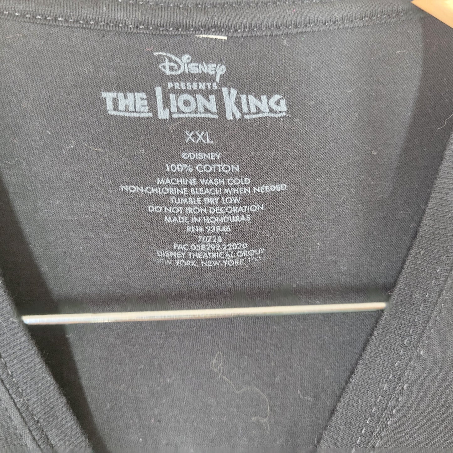 Disney Lion King Women's XXL T-Shirt Black Studded 100% Cotton Tee BLA151E