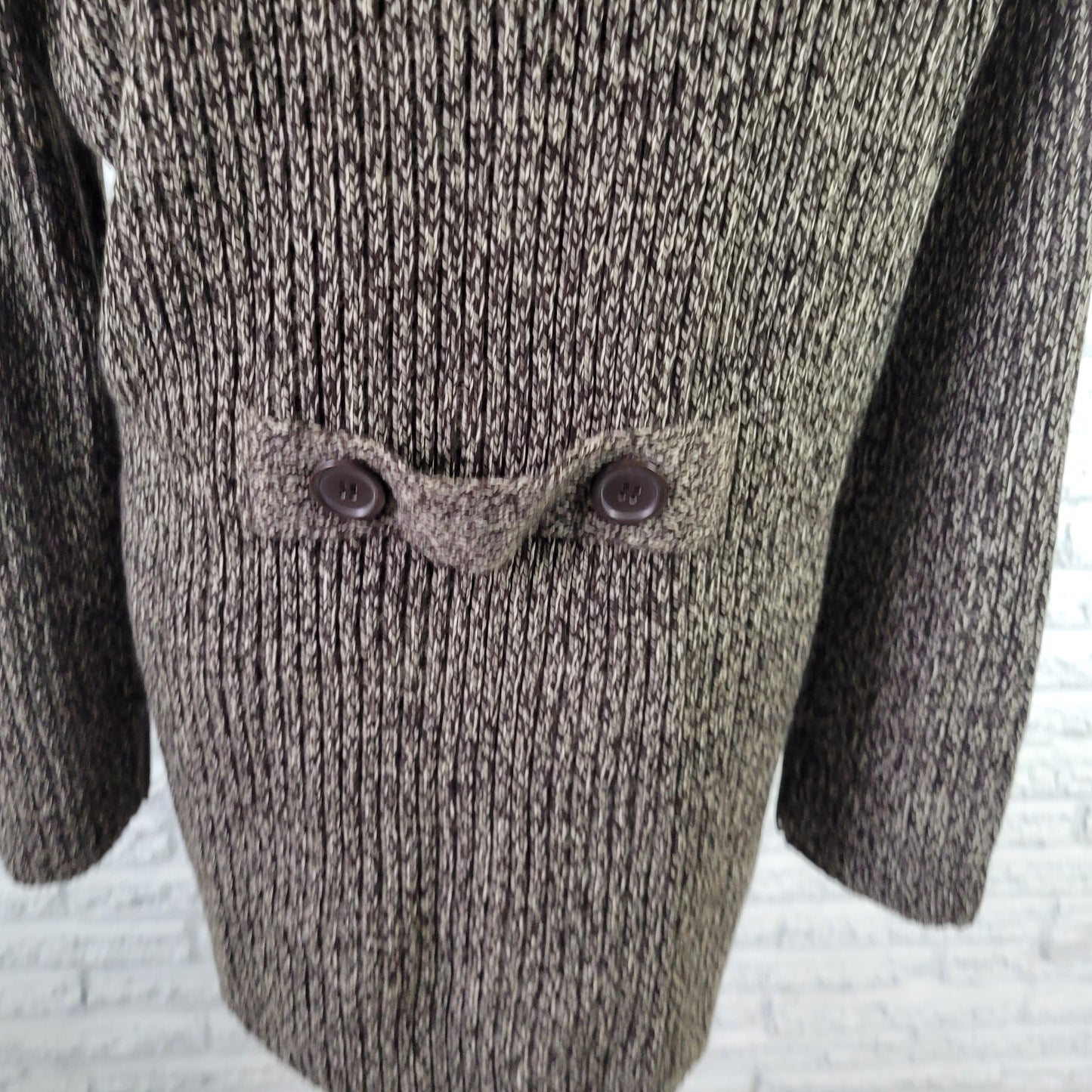 United States Sweaters Womens XL Cardigan Brown Marled Long Sleeve HNGE