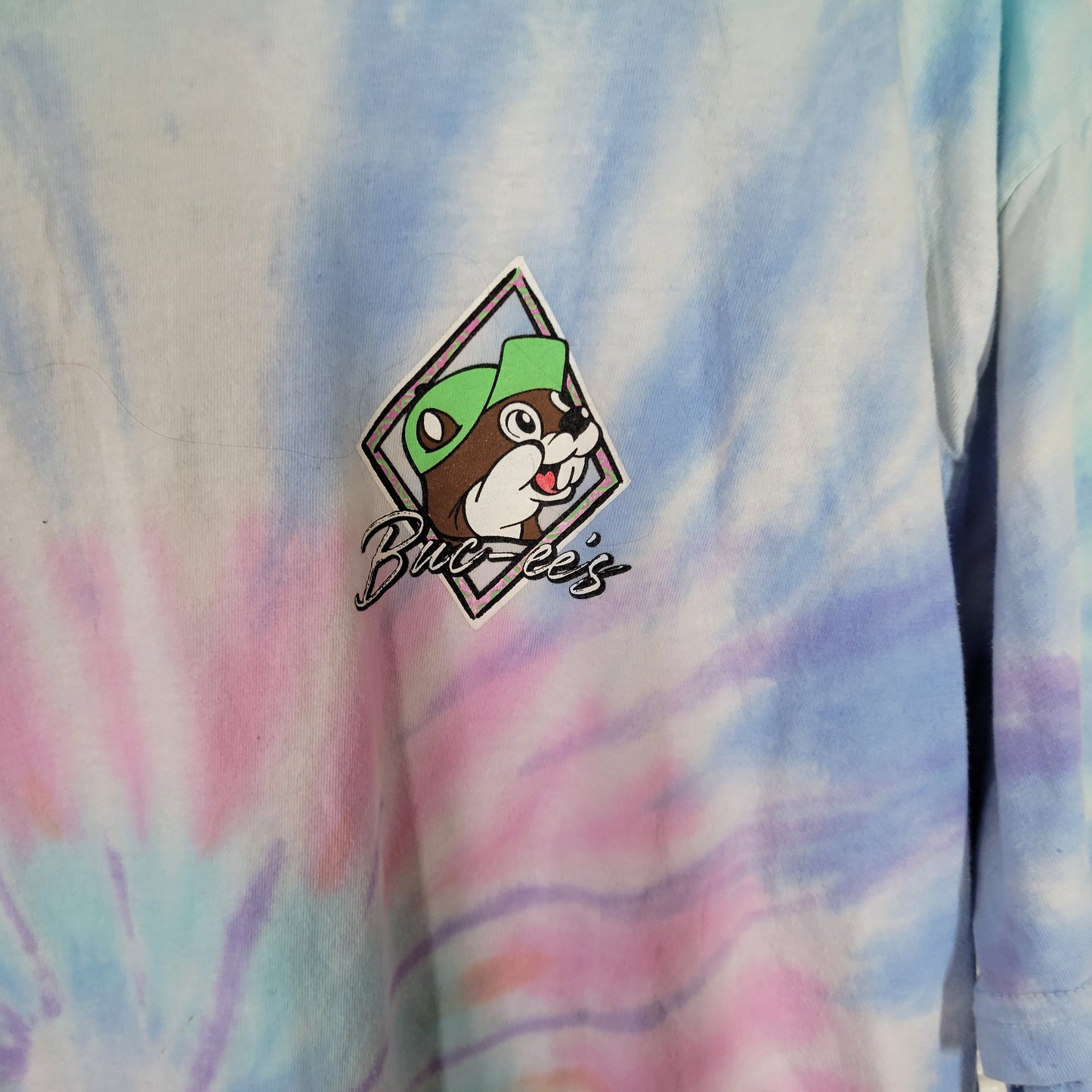 Buc-ee's No Worries Tie Dye T-Shirt XL Unisex Multicolor Cotton Tee TIE29XE